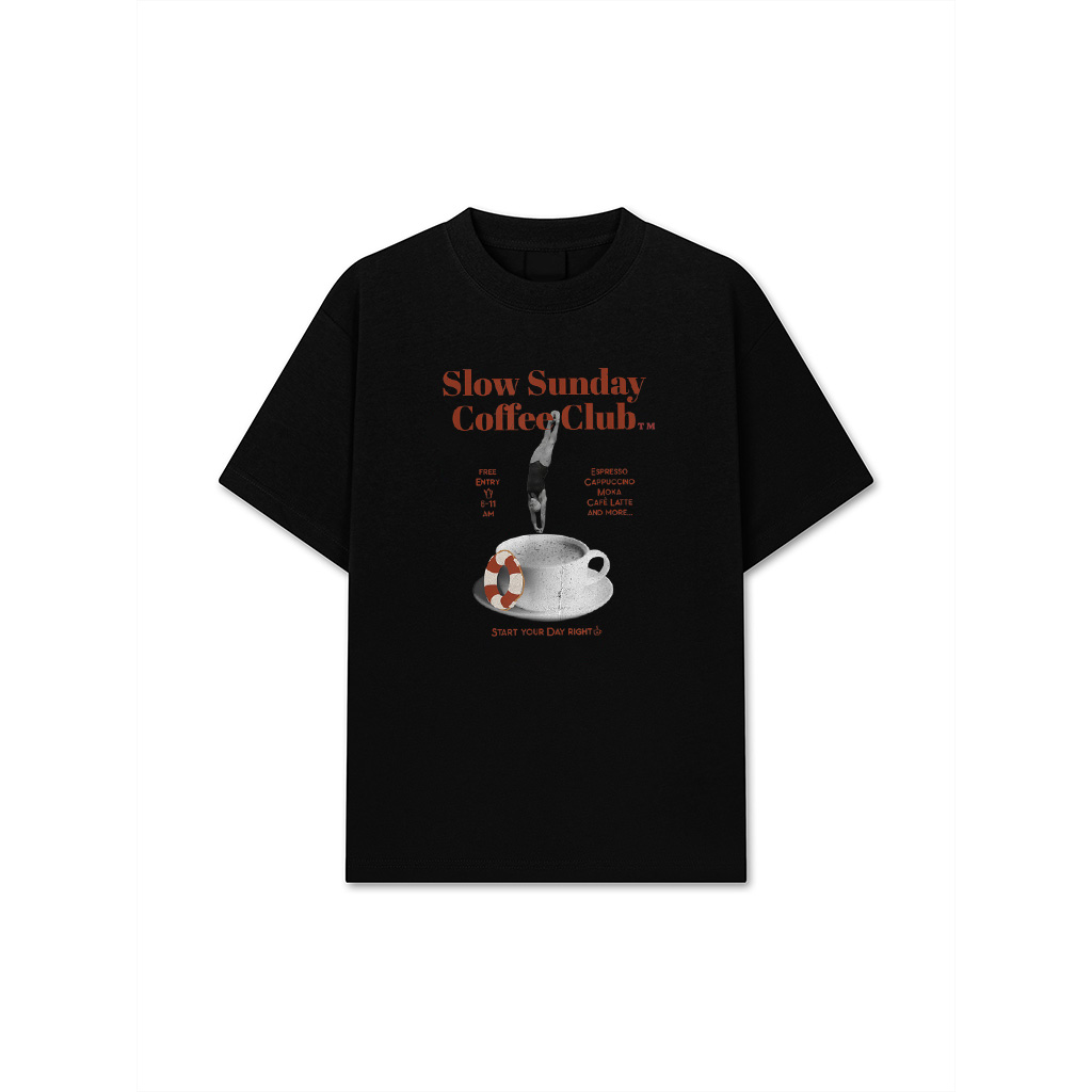 Slow Sunday Coffee Club Caffeine Coffee Header T-Shirt
