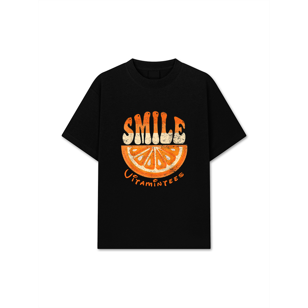 Smile Orange Slice Vintage Shirts Funny Orange Fruit Lover T-Shirt