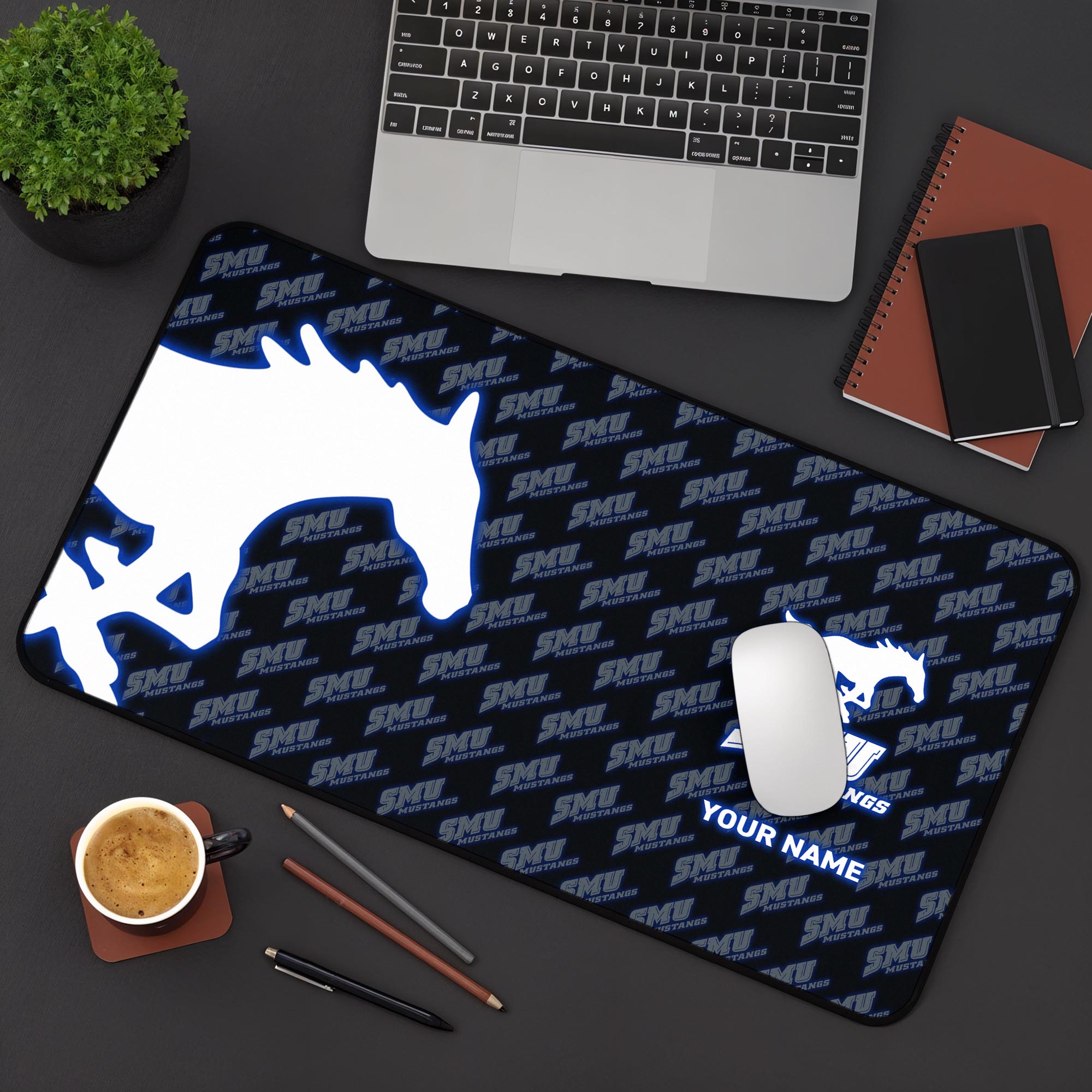 SMU Mustangs 2025 Version Mouse Pad Custom Printed, Sport Team Mouse Pad, Sport Gift For Fans