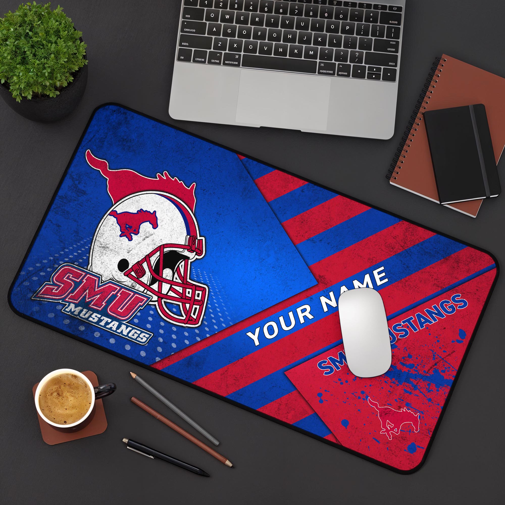 SMU Mustangs 2025 Version Mouse Pad Custom Printed, Sport Team Mouse Pad, Sport Gift For Fans
