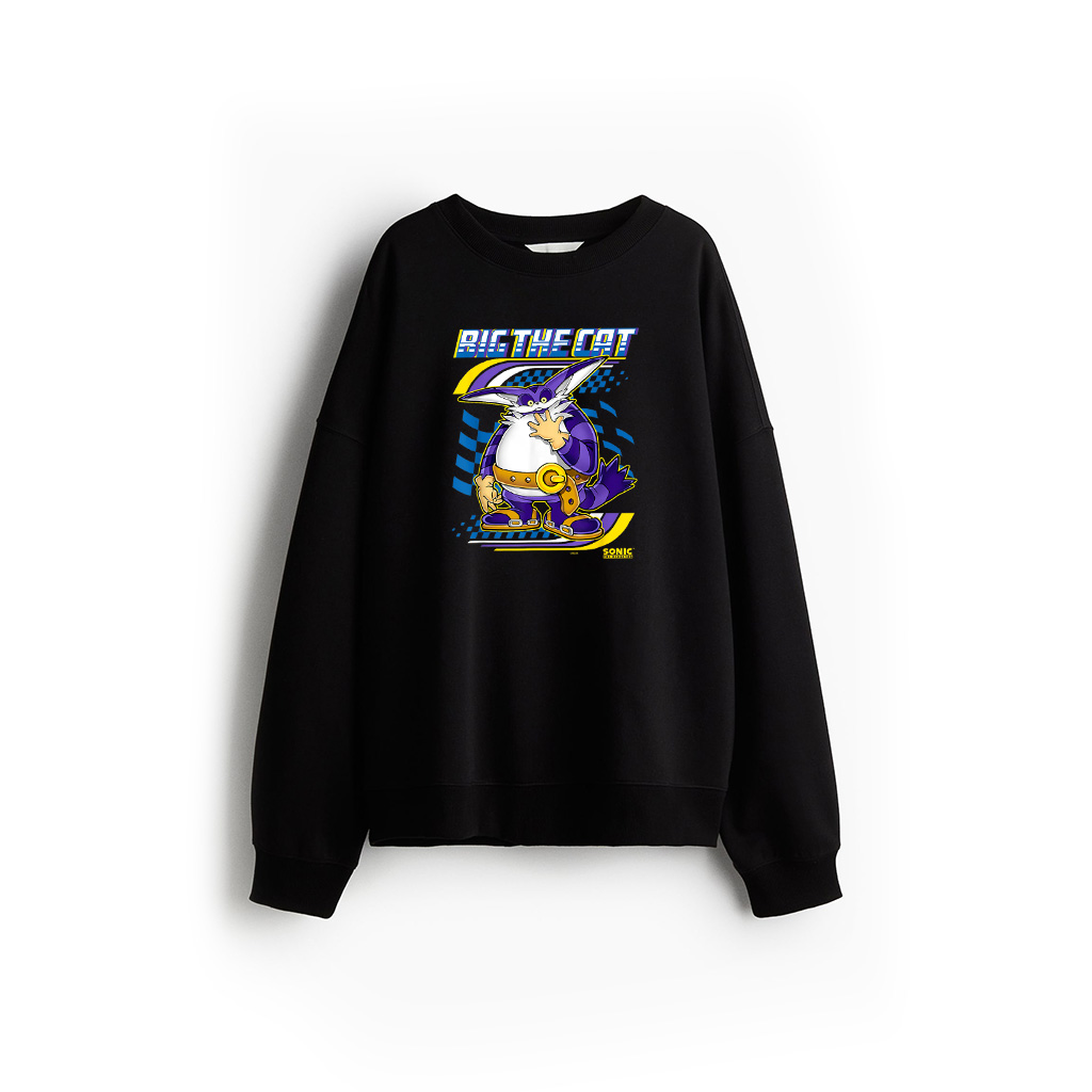Sonic The Hedgehog Big The Cat Ready For Race Chest Poster Sweatshirt