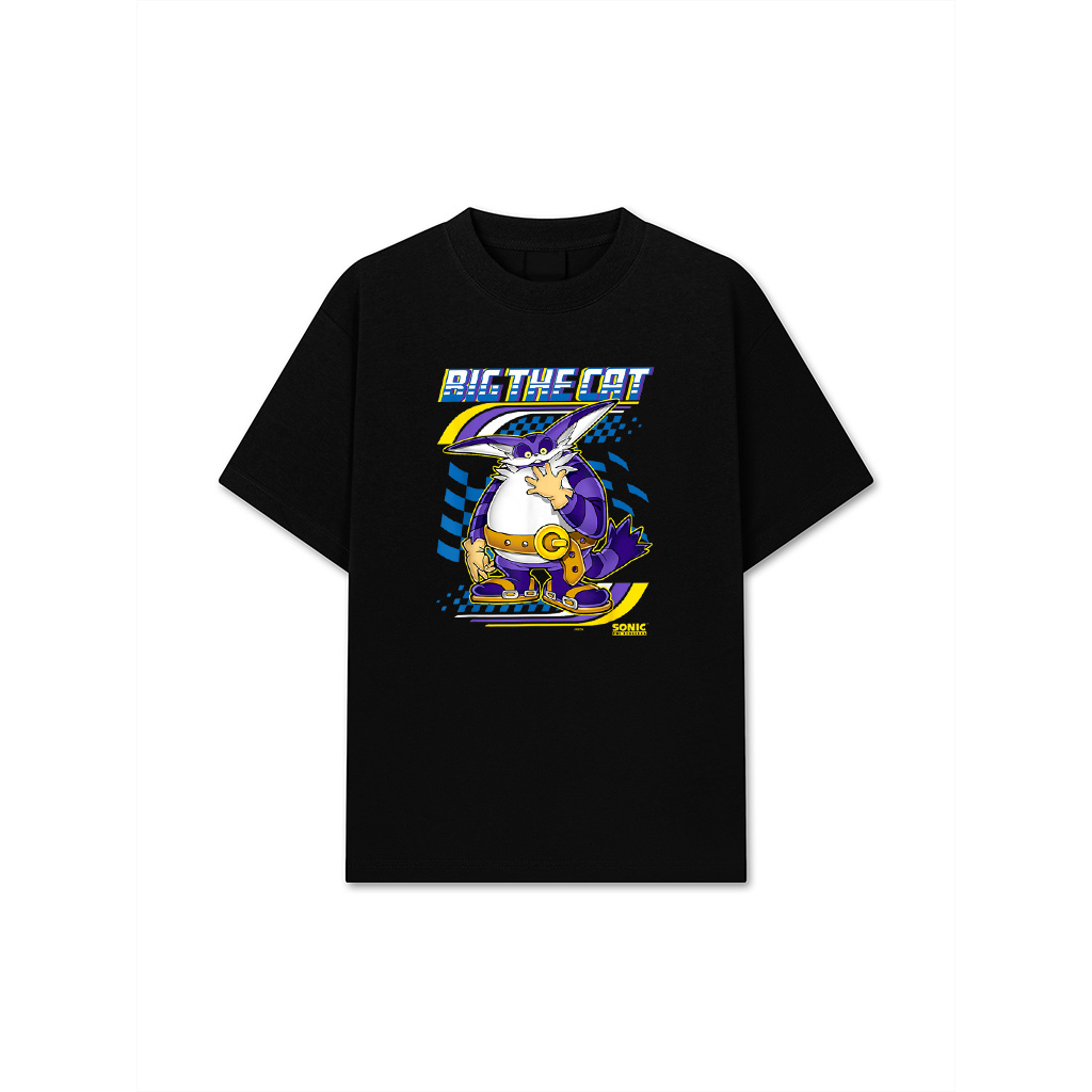 Sonic The Hedgehog Big The Cat Ready For Race Chest Poster T-Shirt
