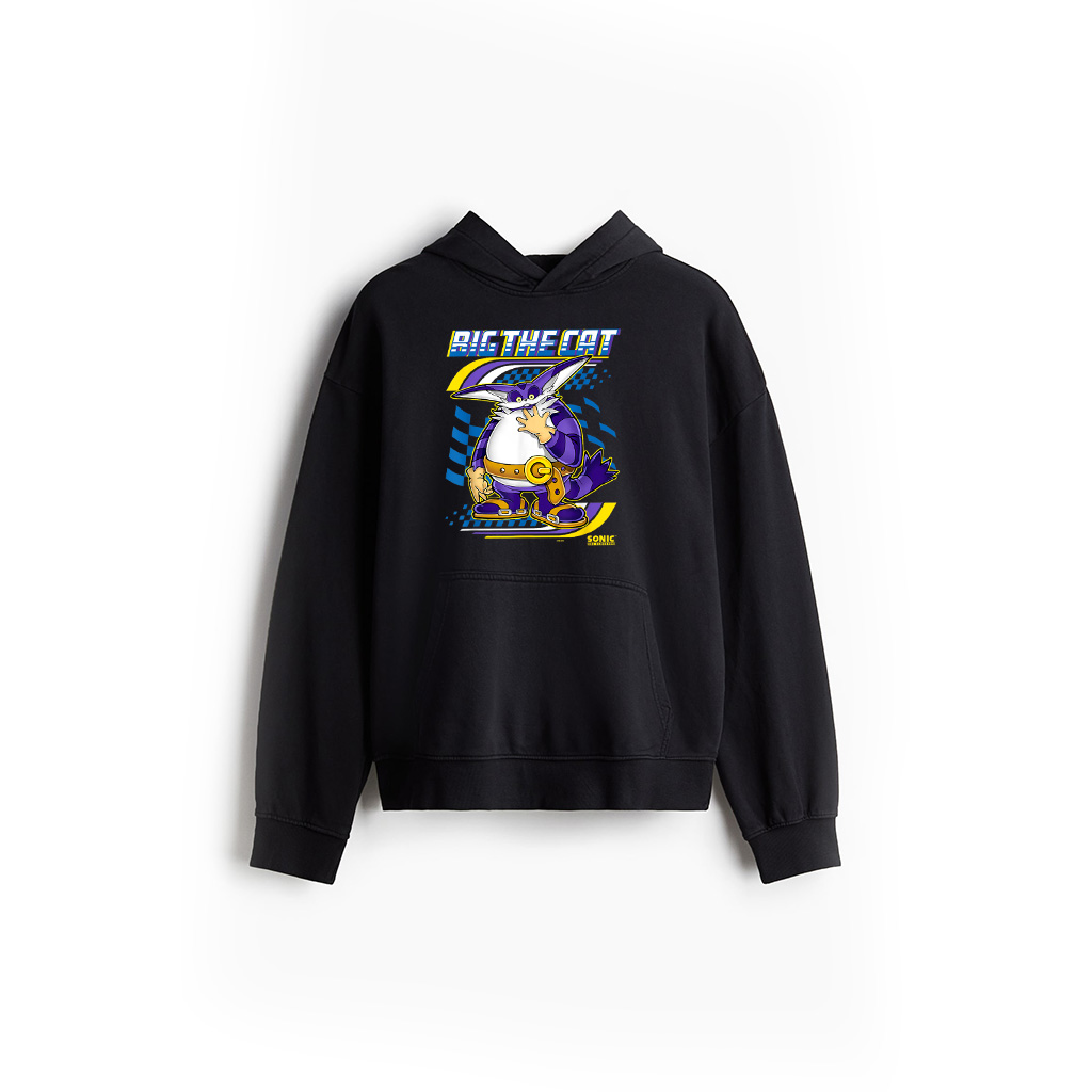 Sonic The Hedgehog Big The Cat Ready For Race Chest Poster Hoodie