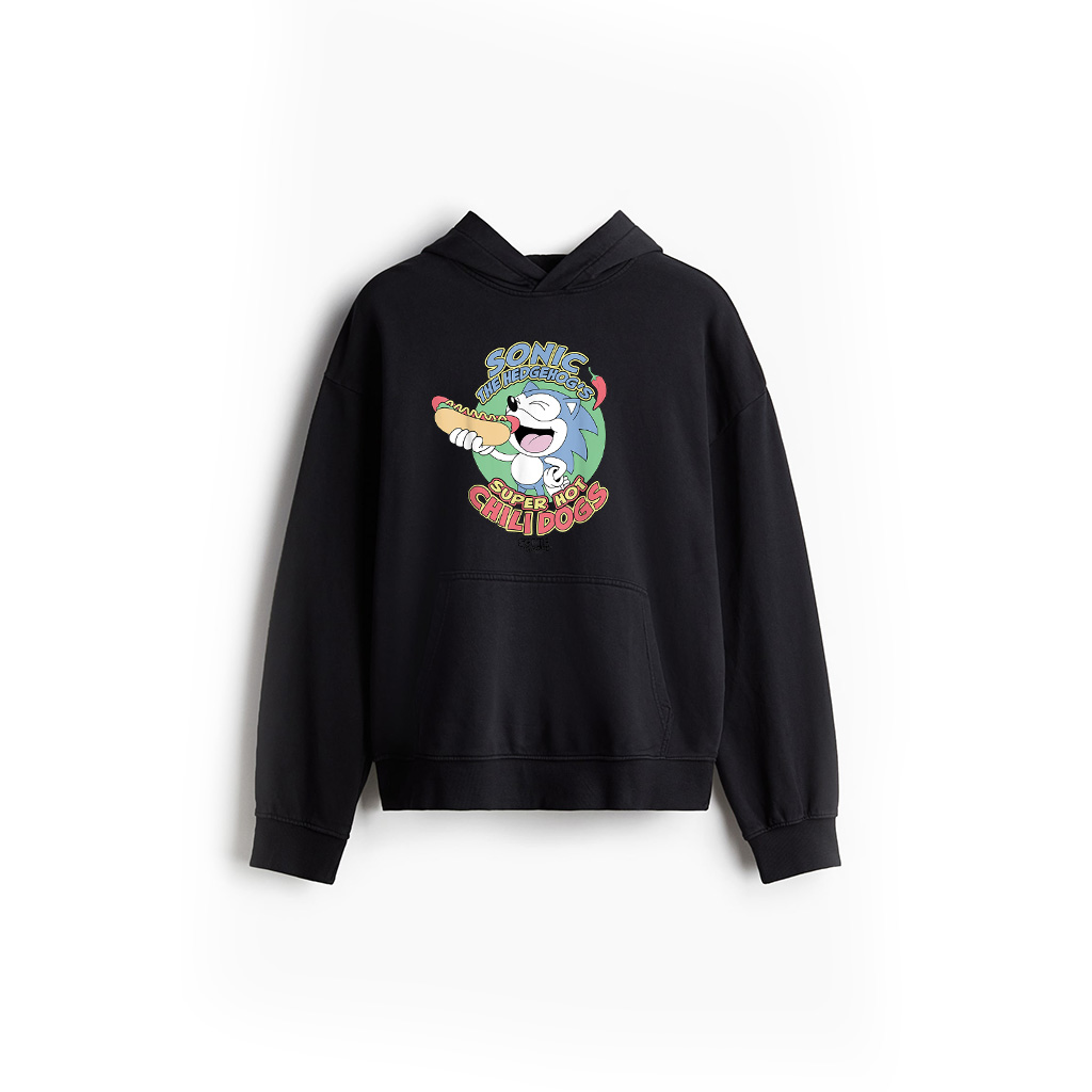 Sonic The Hedgehog Super Hot Chili Dogs Retro Ad Hoodie