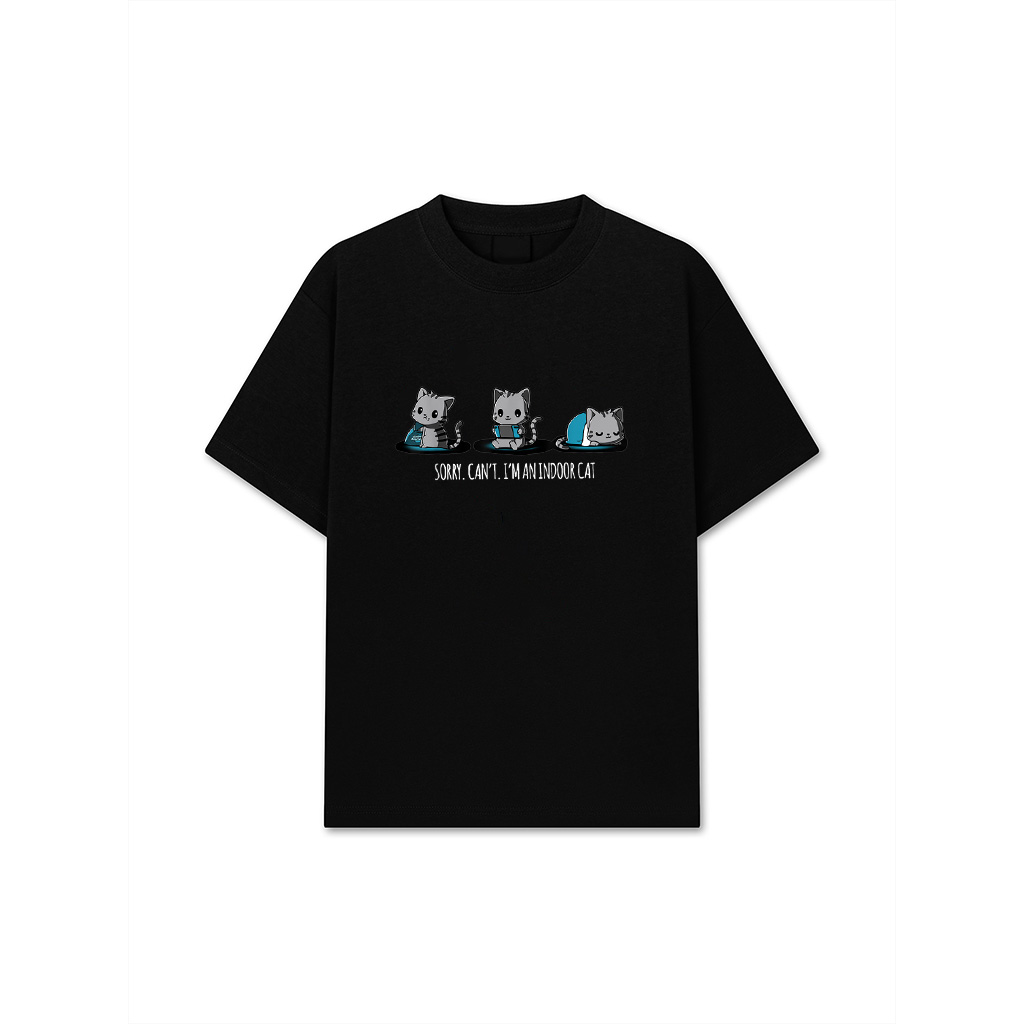 Sorry I Can't I'm An Indoor Cat Kitty Lover T-Shirt