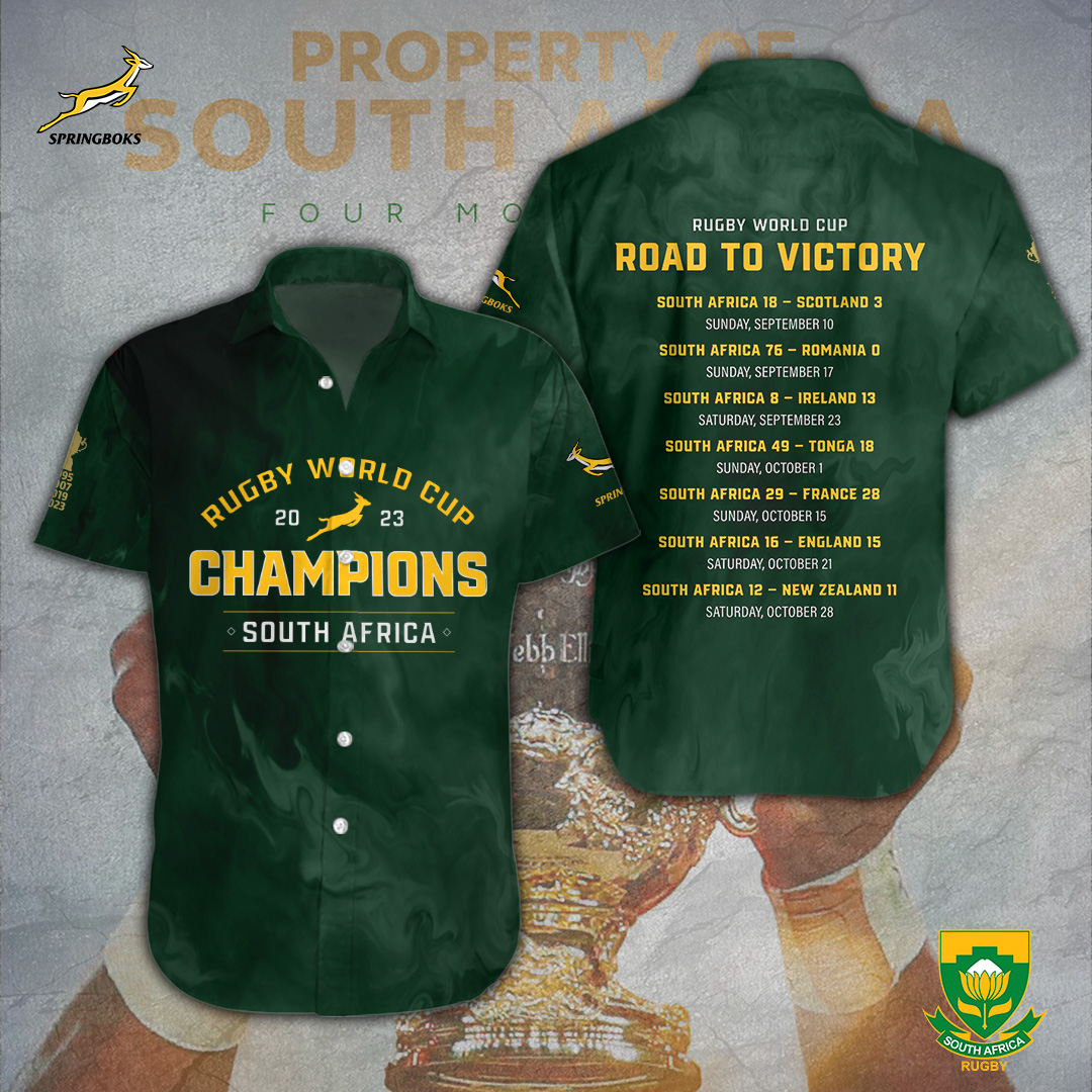 South Africa National Rugby Union Team Springboks Rugby World Cup Hawaiian Shirt Gifts For Fans