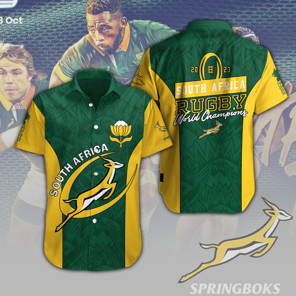 South Africa National Rugby Union Team Springboks Rugby World Cup Hawaiian Shirt Gifts For Fans