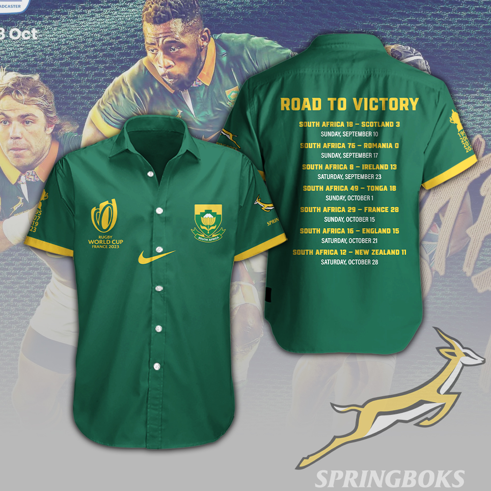 South Africa National Rugby Union Team Springboks Rugby World Cup Hawaiian Shirt Gifts For Fans