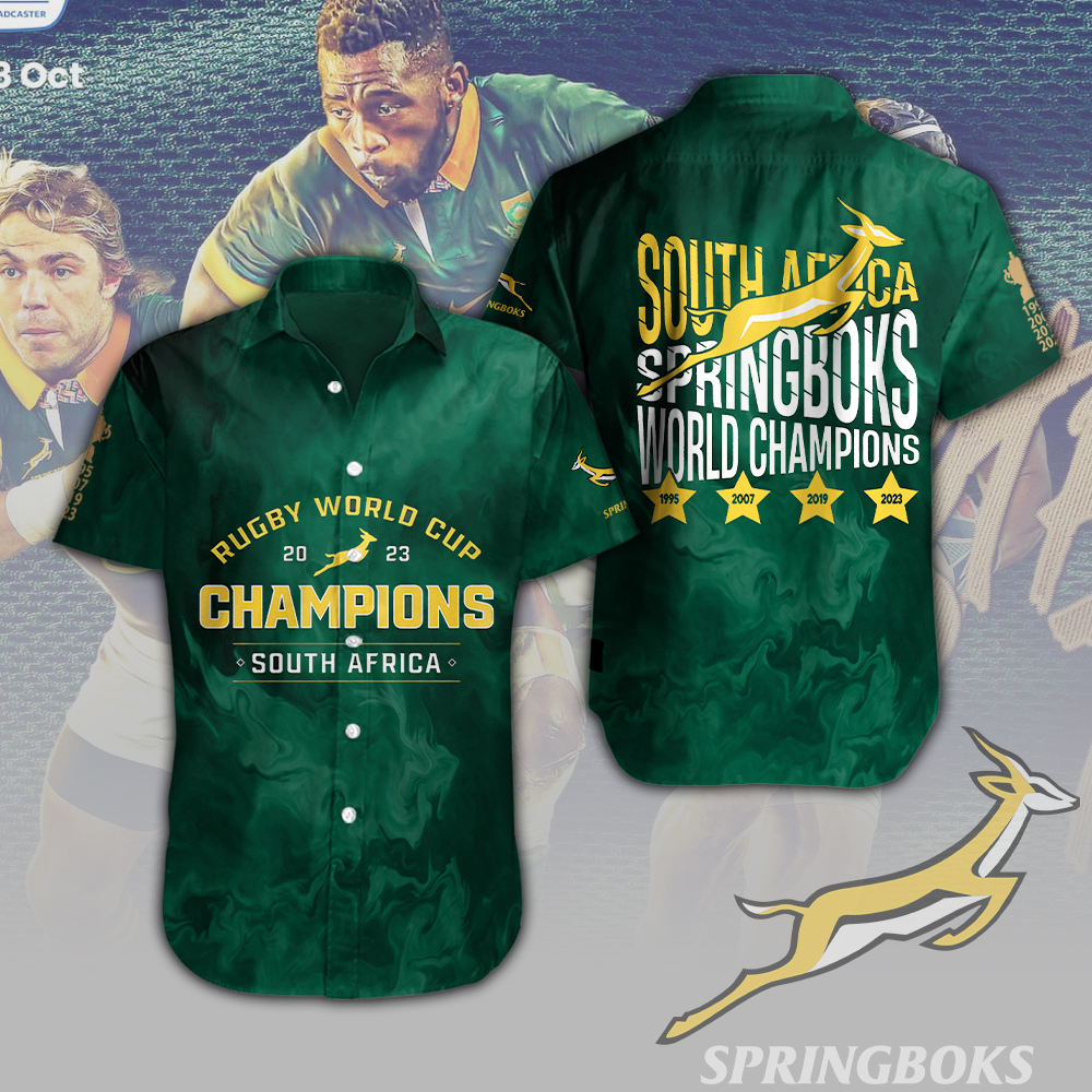 South Africa National Rugby Union Team Springboks Rugby World Cup Hawaiian Shirt Gifts For Fans