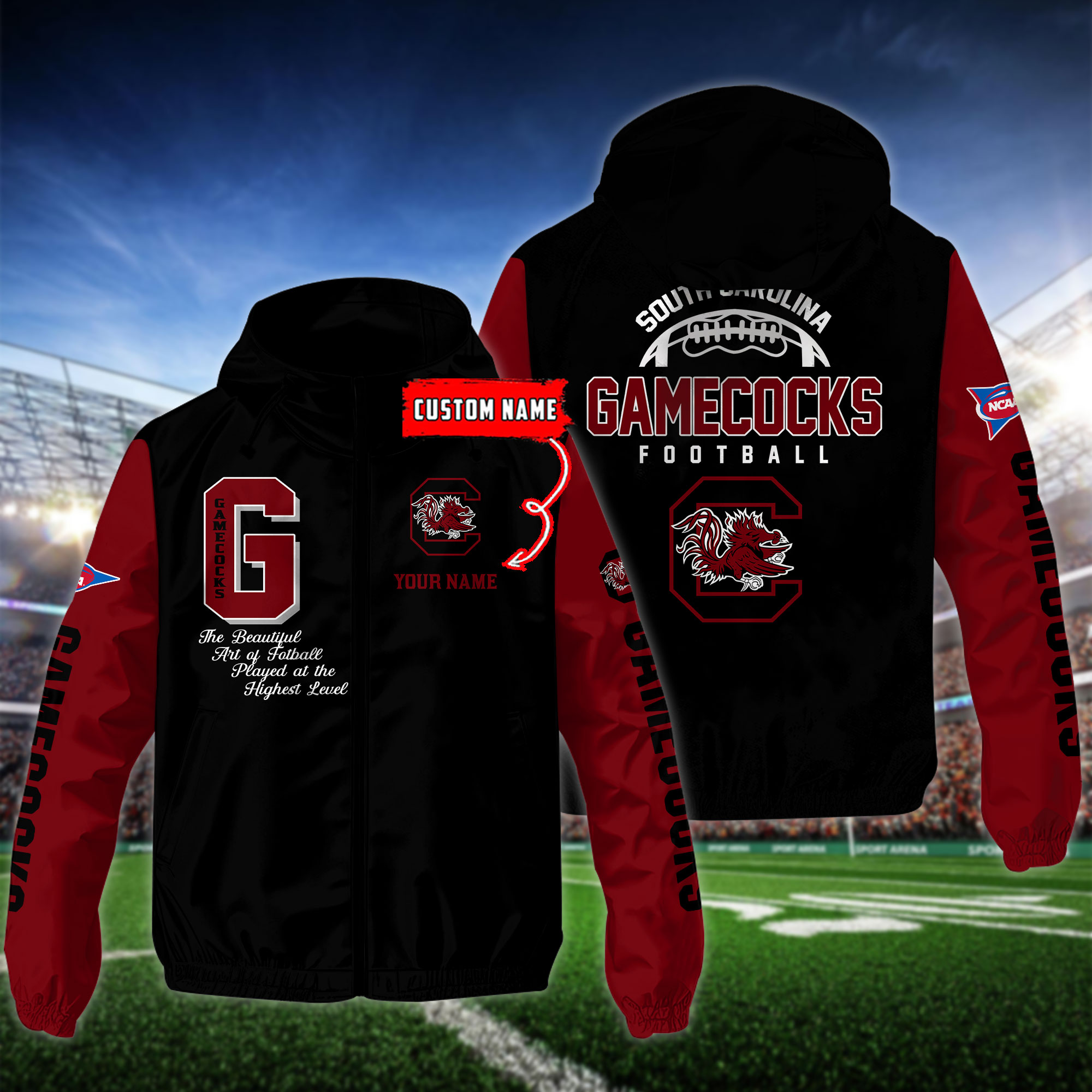 South Carolina Gamecocks NCAA Personalized Style Windbreaker Jacket For Fans