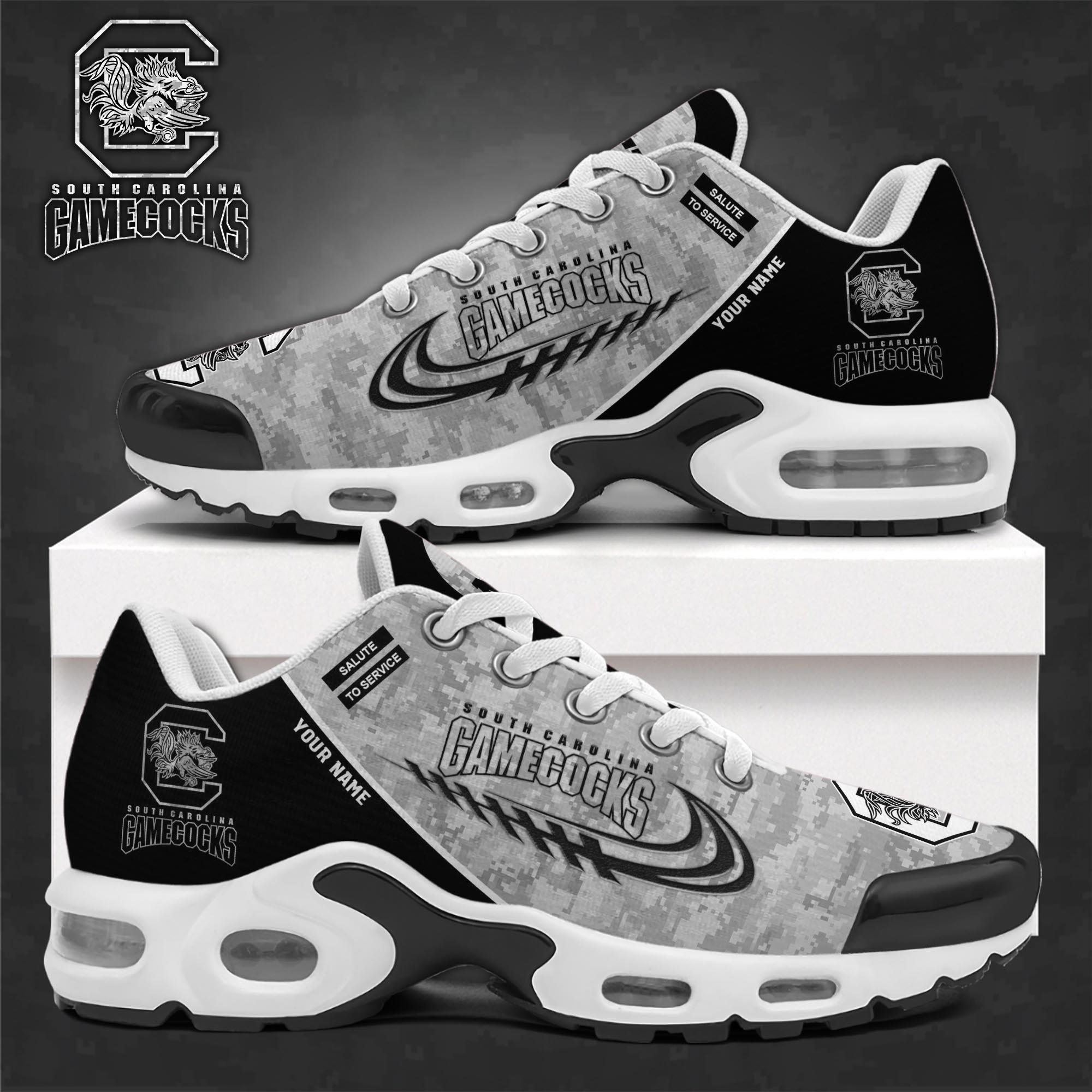 South Carolina Gamecocks TN Shoes 2025 Version Custom Name, Camouflage Shoes For Sport Fans, Fan Gifts