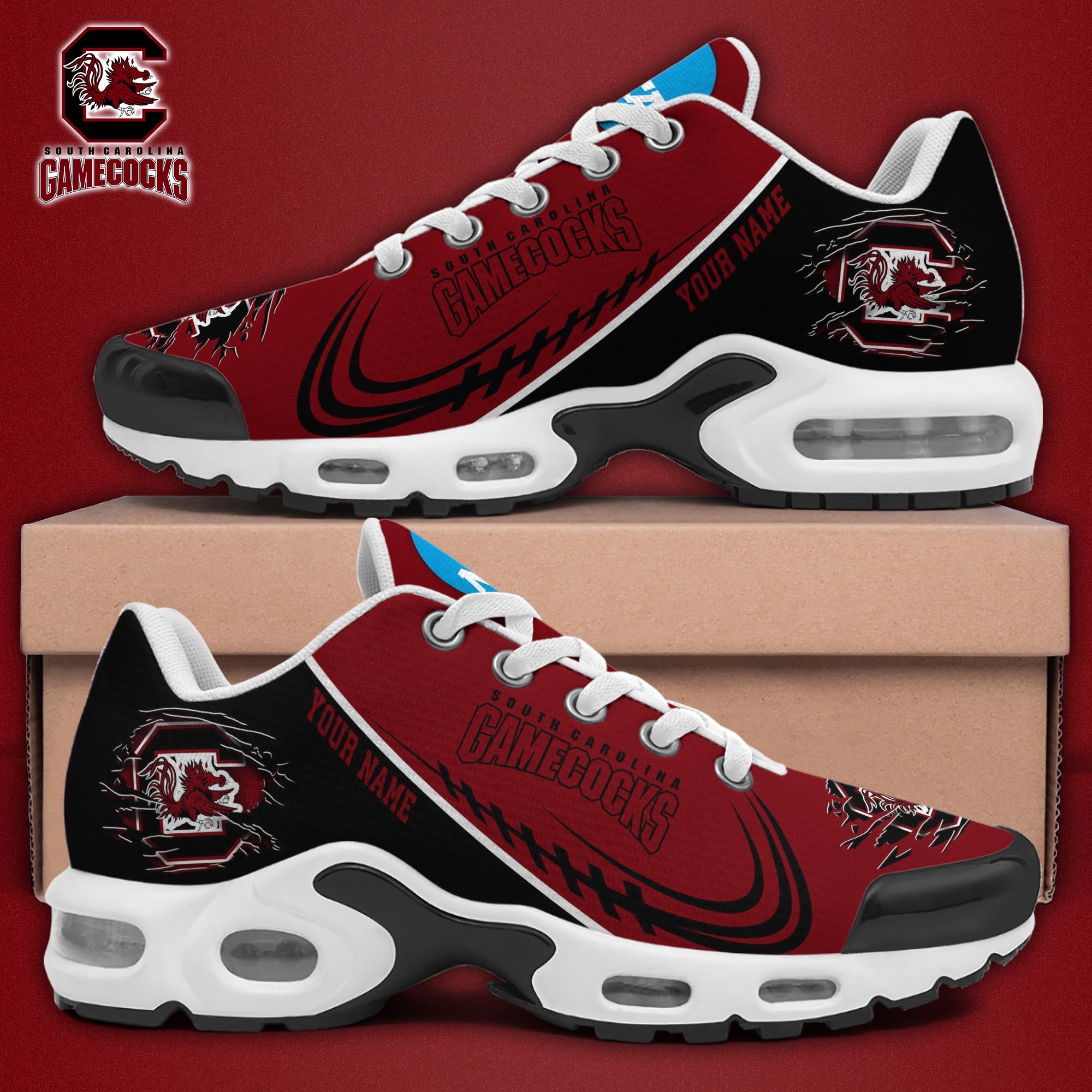 South Carolina Gamecocks TN Shoes 2025 Version Custom Name, Sport Shoes For Fan, Fan Gifts