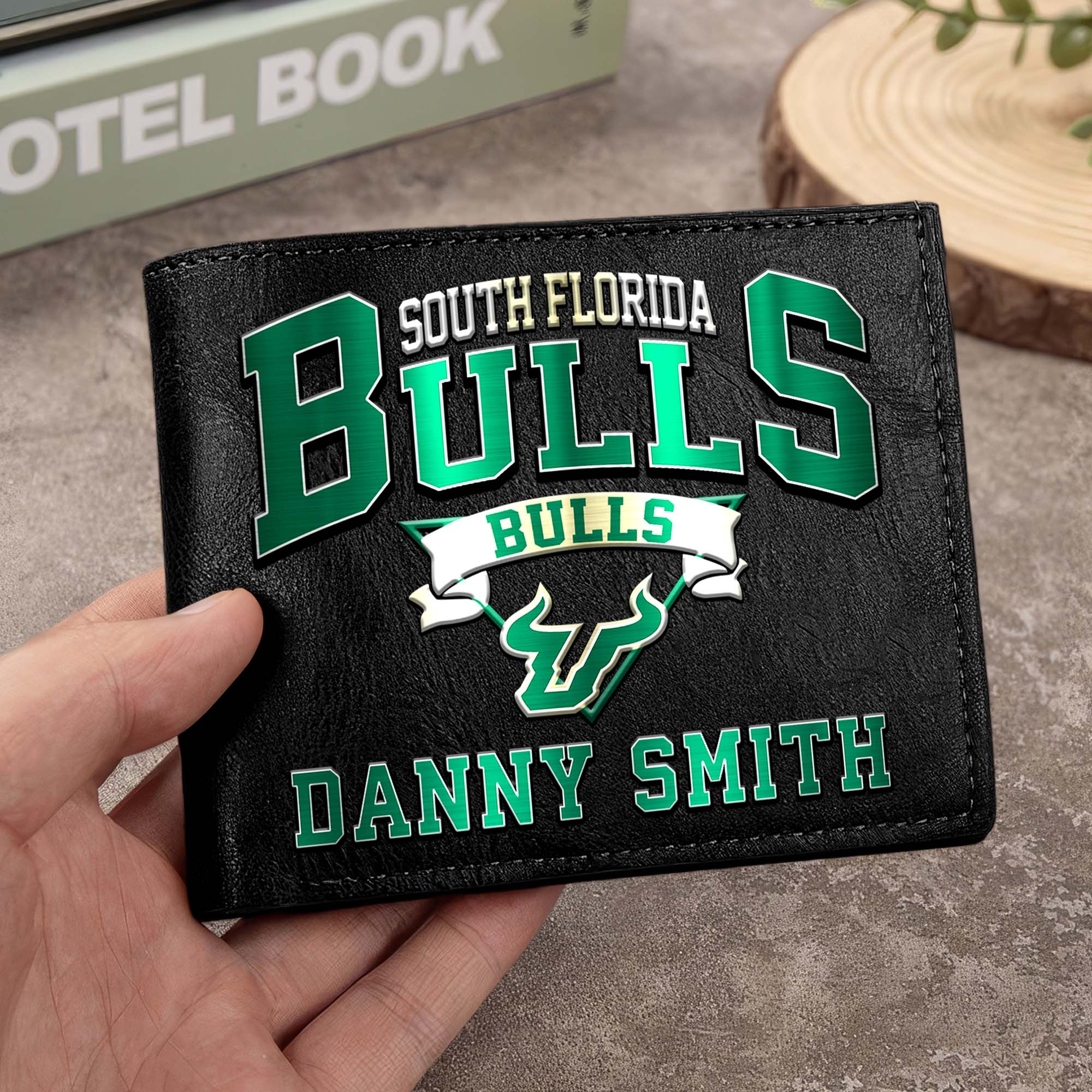 South Florida Bulls Men Wallet Custom Your Name, Football Team Men Wallet For Fans, Gifts For Football Lovers