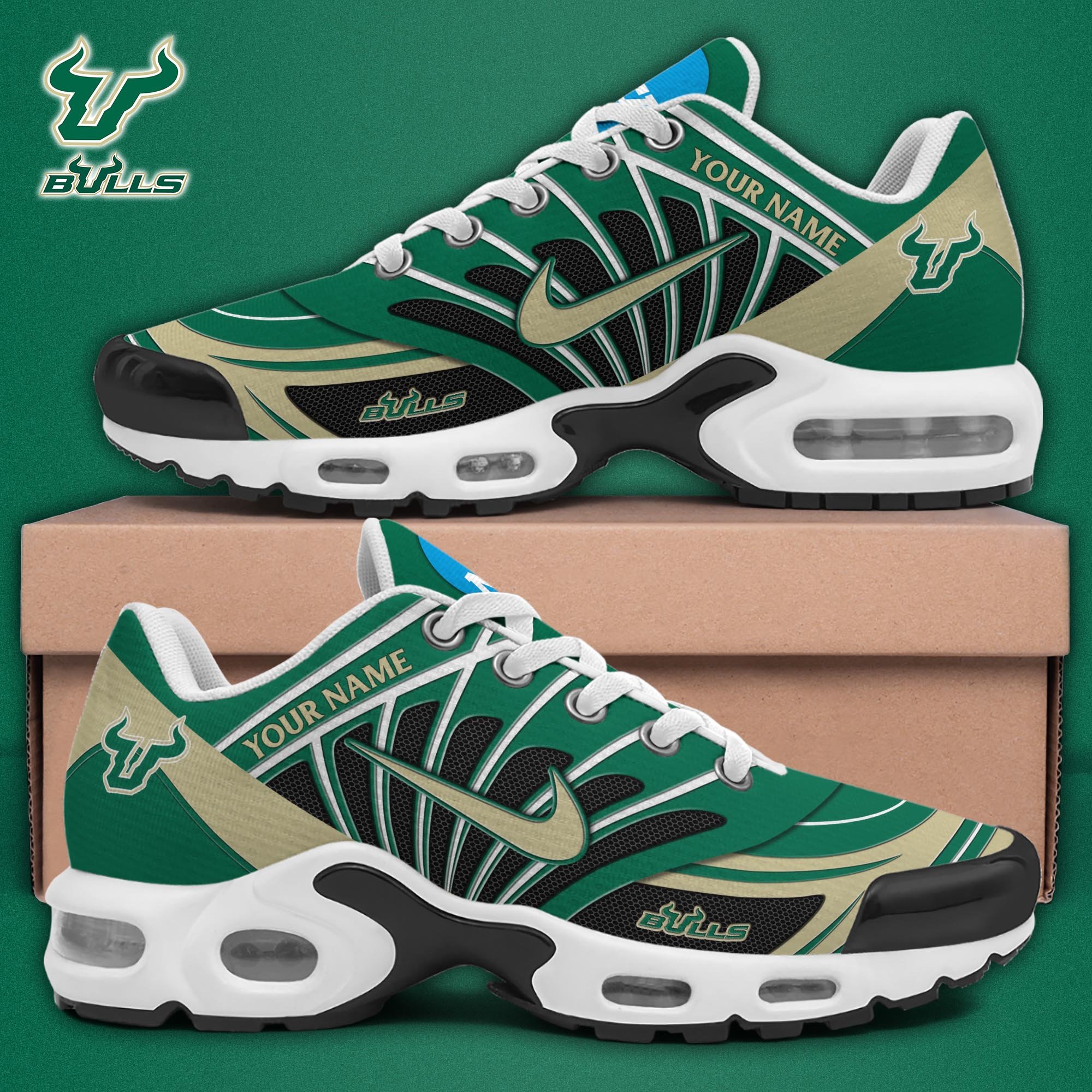 South Florida Bulls TN Shoes 2025 Version Custom Name, Sport Shoes For Fan, Fan Gifts