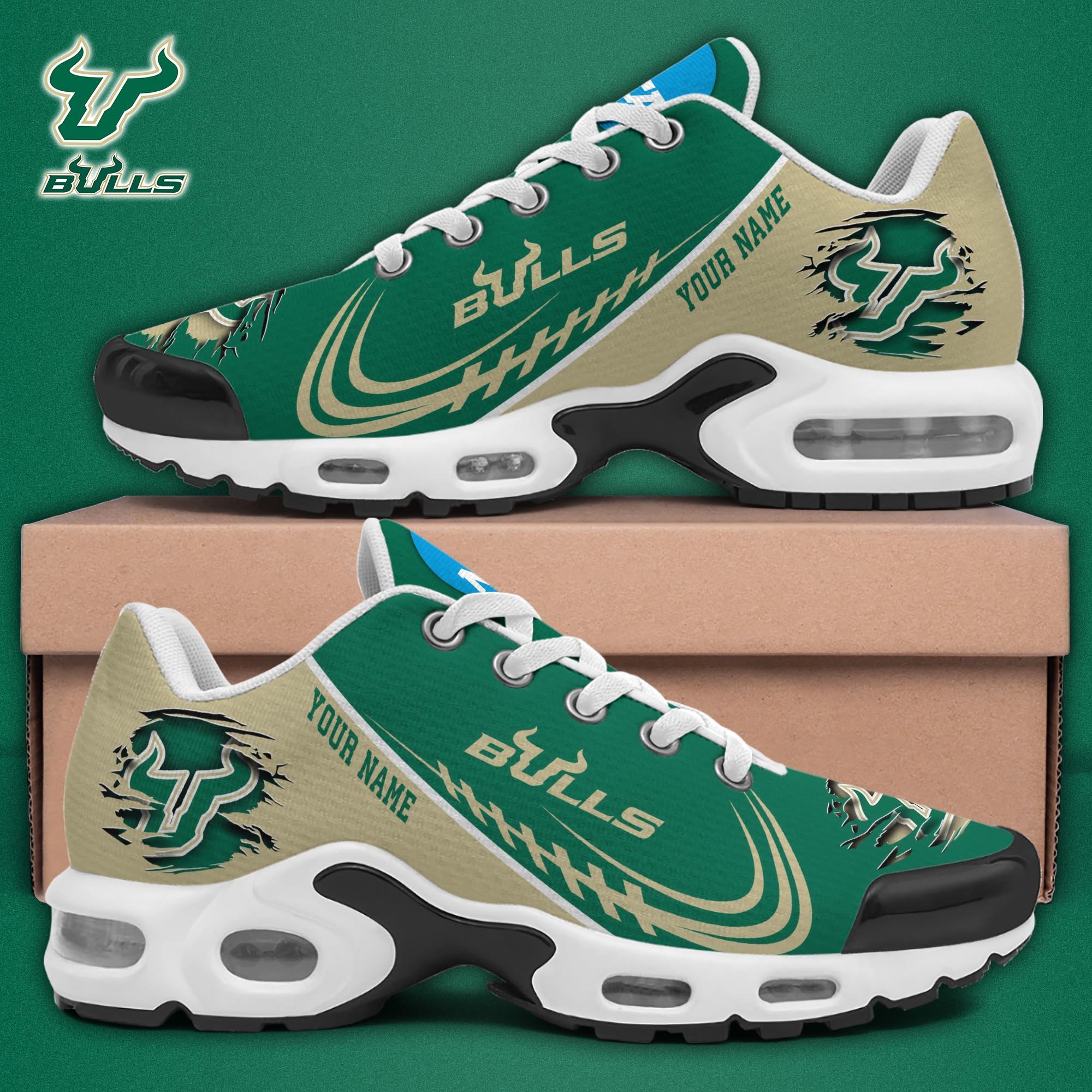 South Florida Bulls TN Shoes 2025 Version Custom Name, Sport Shoes For Fan, Fan Gifts