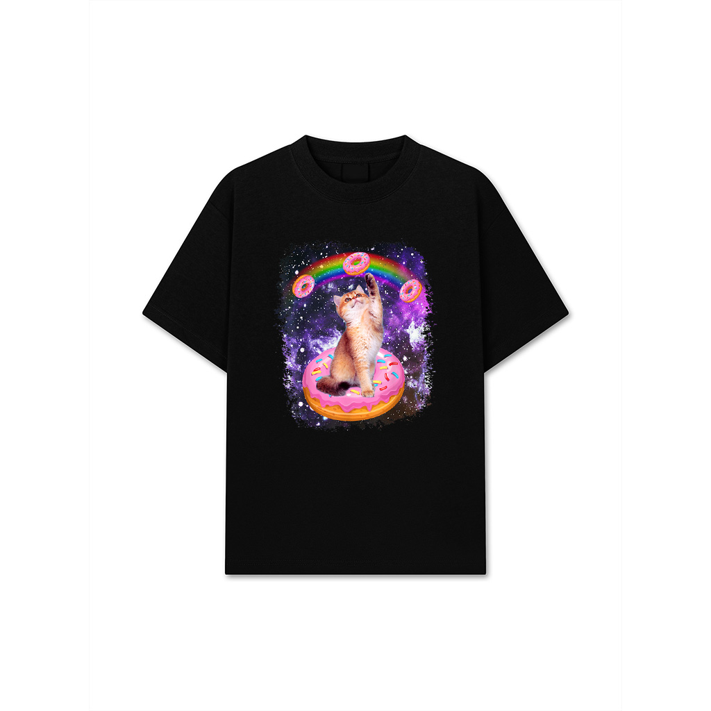 Space Cat Donut Rainbow Cat Galaxy Cute Kitty In Space T-Shirt