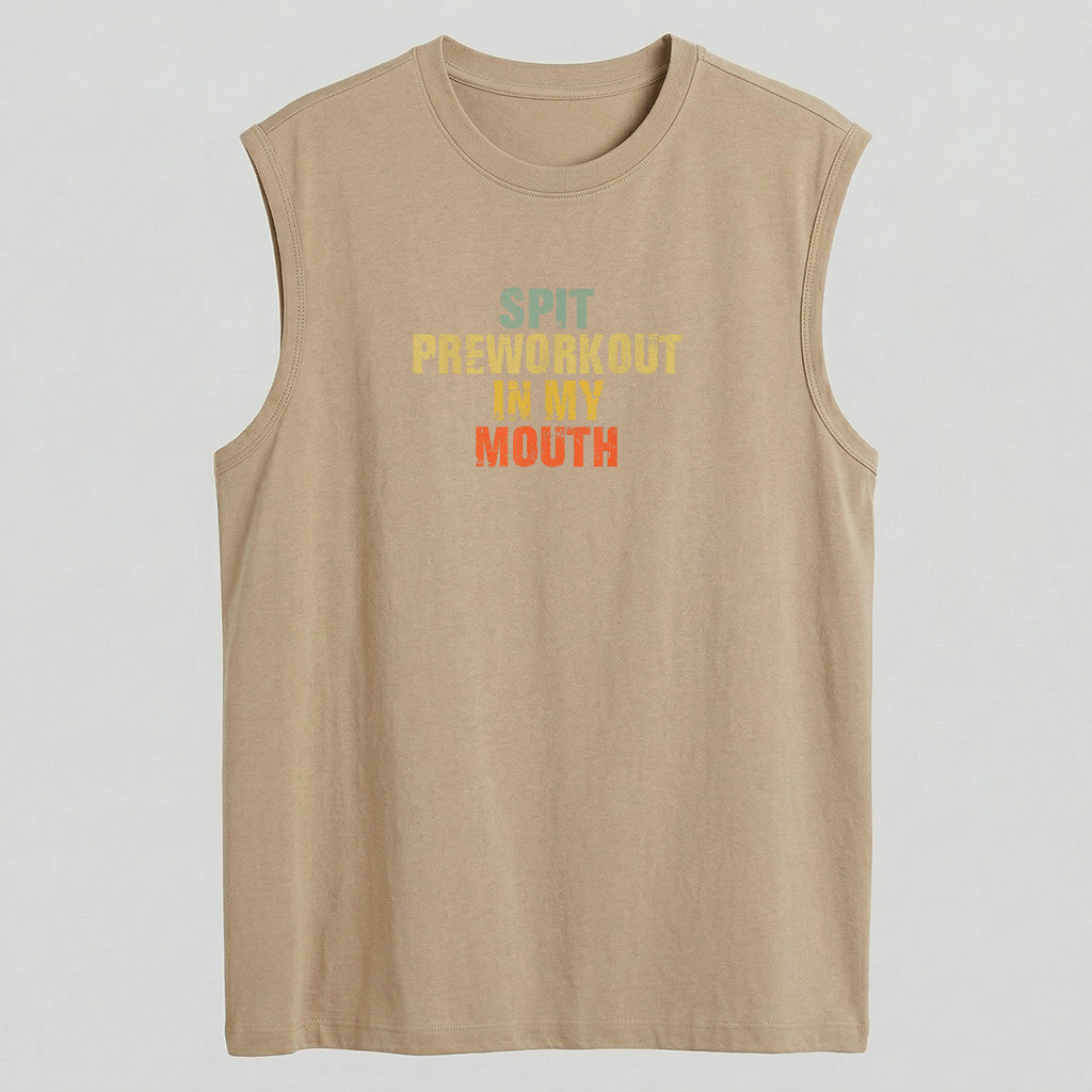 Spit Preworkout In My Mouth Vintage Distressed Funny Gym T Shirt - Image 4