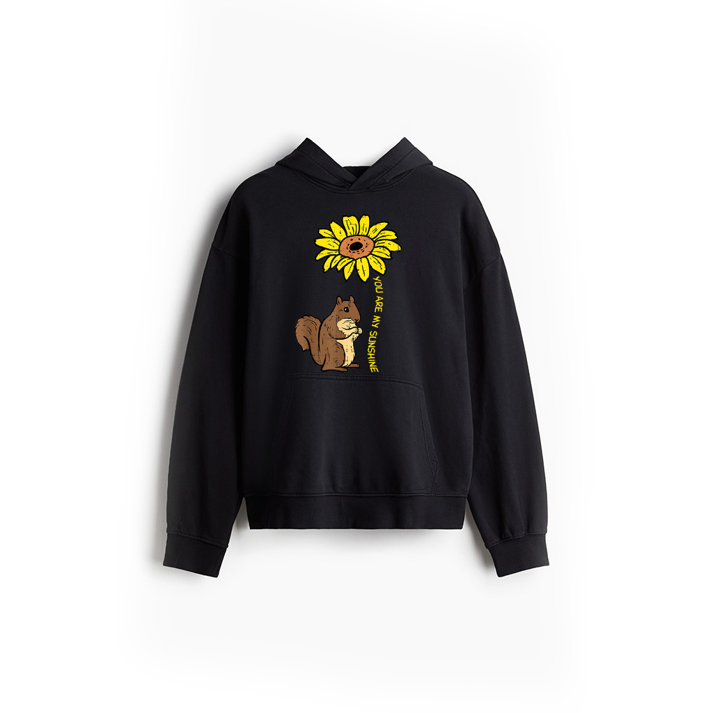 Squirrel Sunflower You Are My Sunshine Hoodie