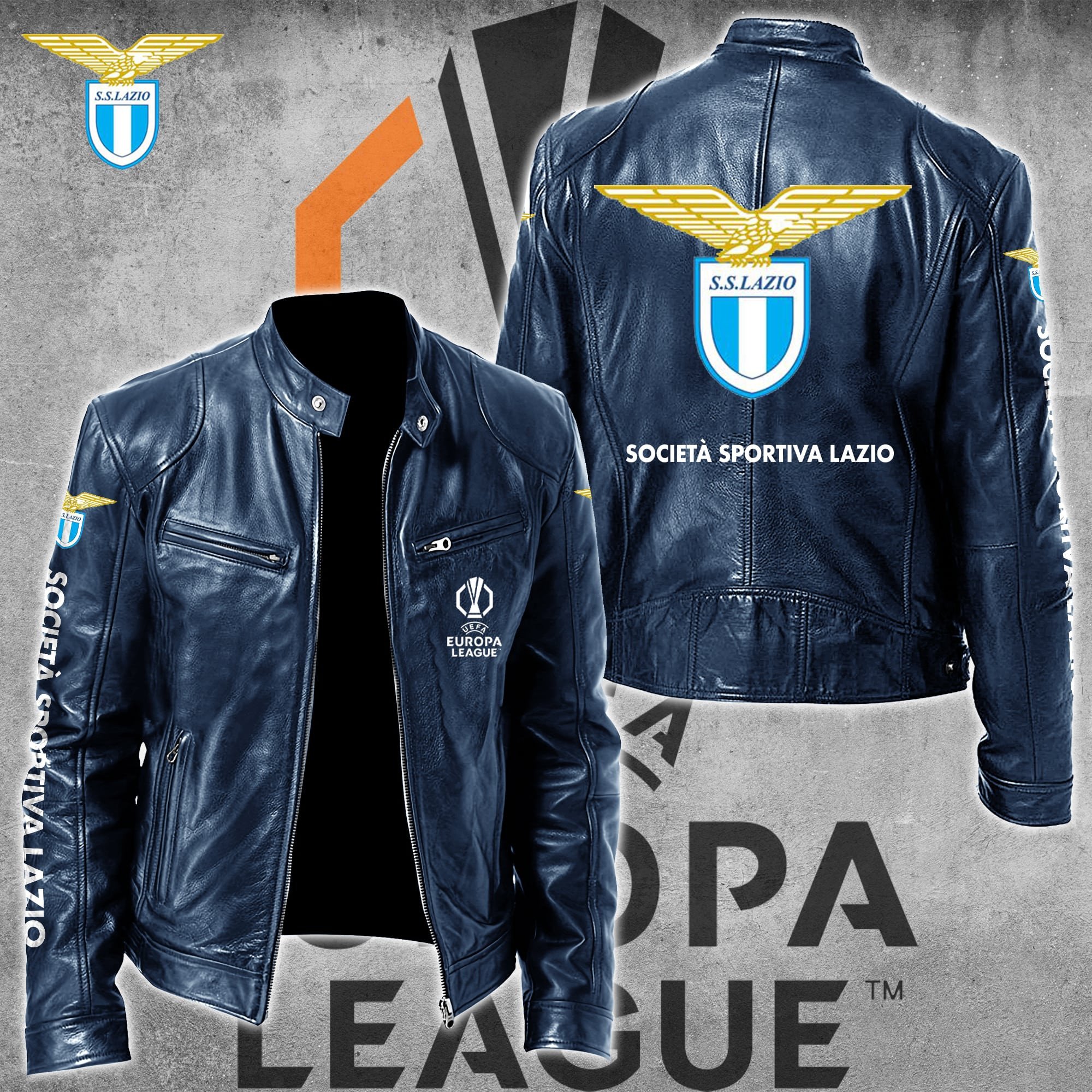 SS Lazio Leather Bomber Jacket