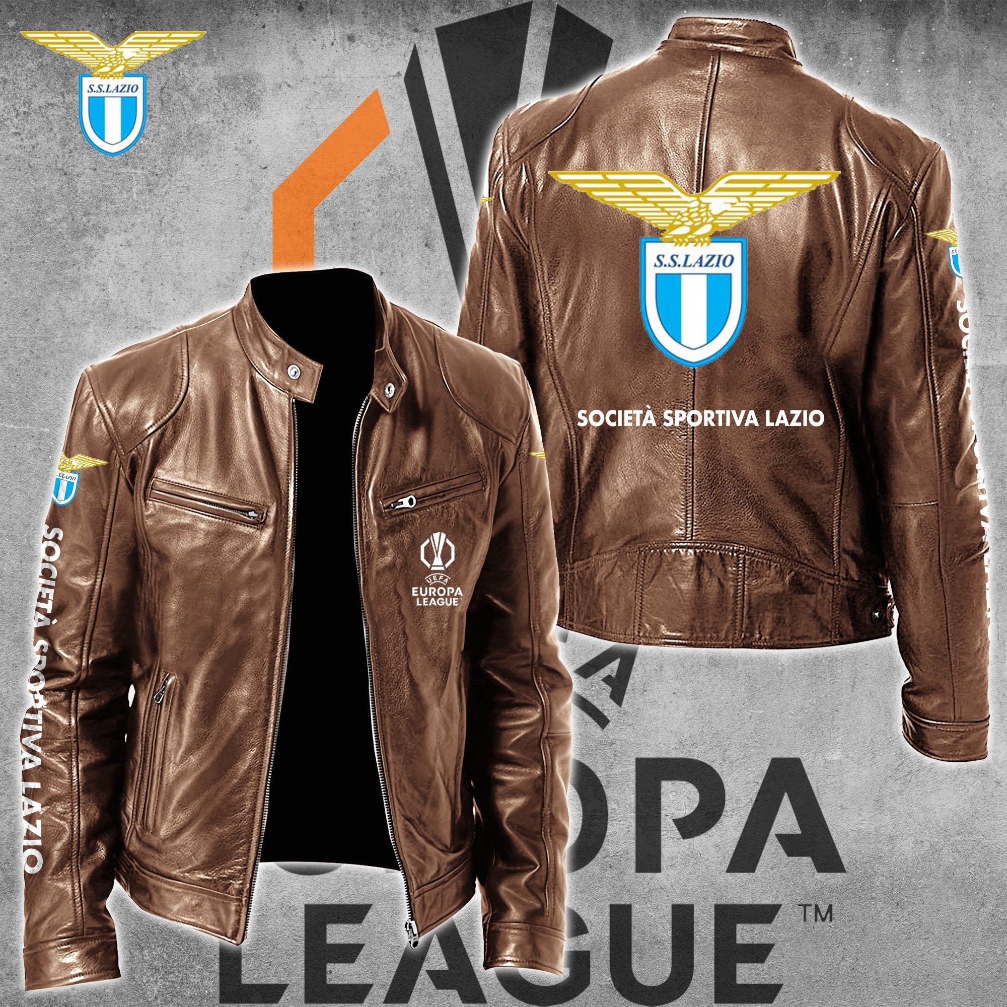 SS Lazio Leather Bomber Jacket
