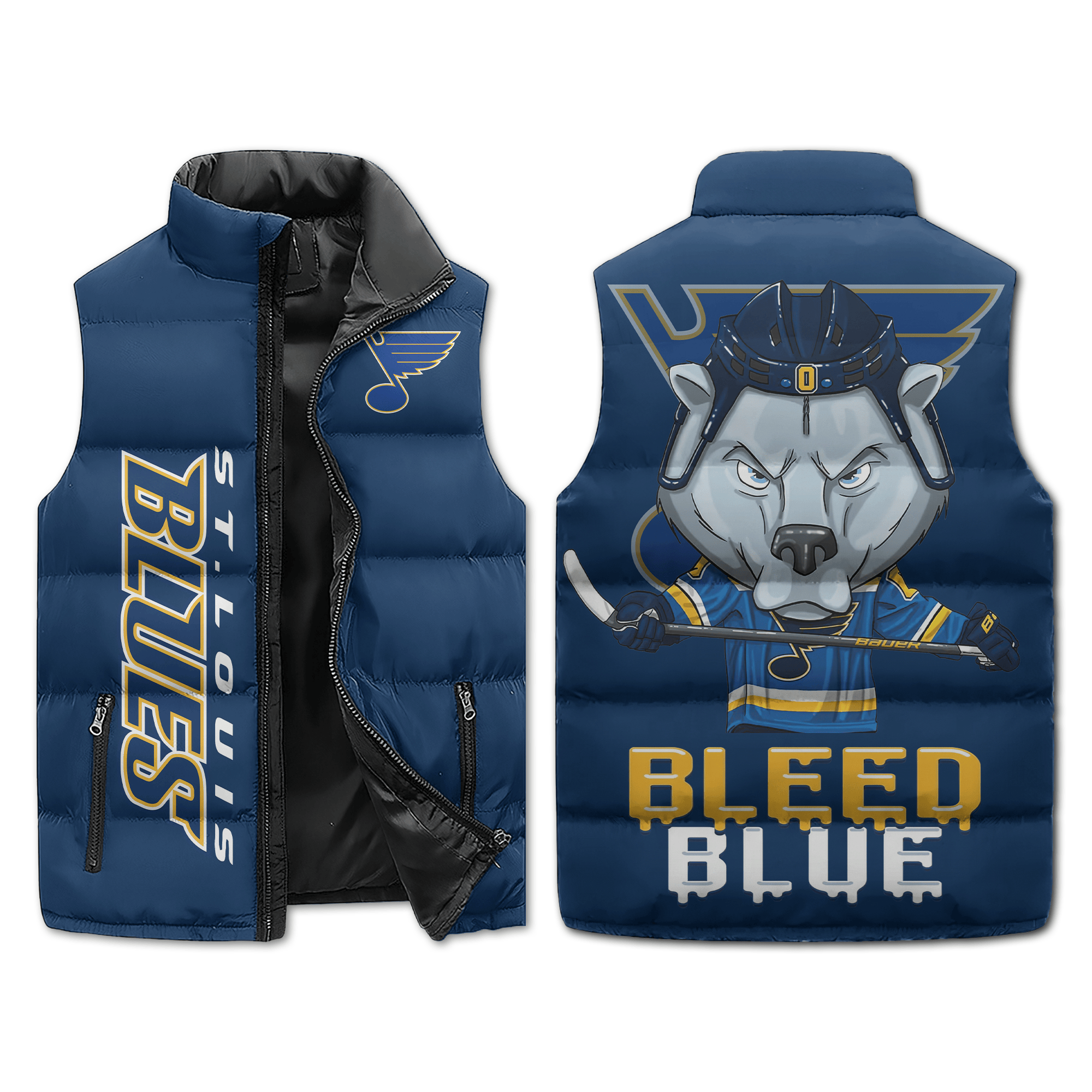 St Louis Blues NHL Sleeveless Puffer Jacket