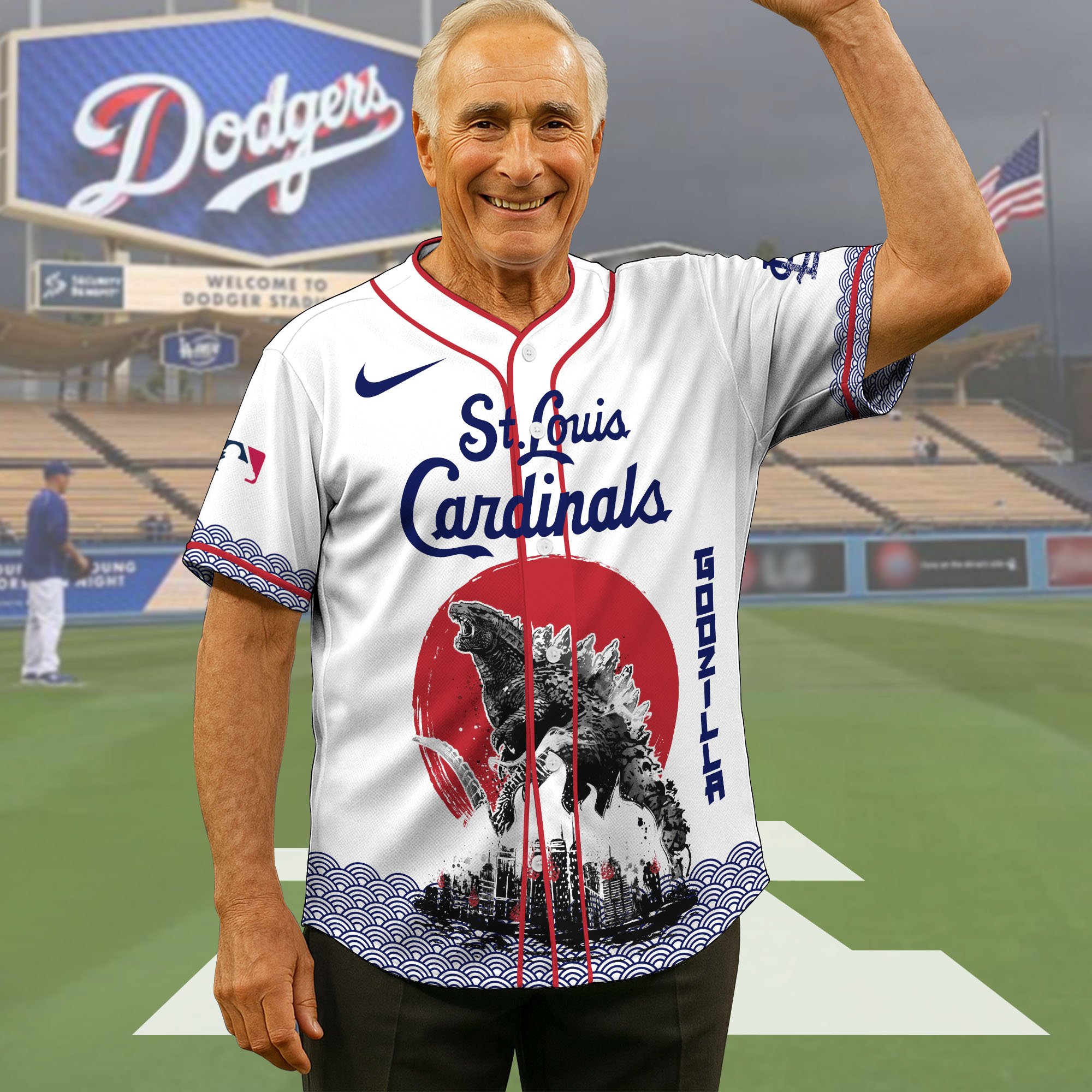 St Louis Cardinals Baseball Shirt X Godzilla, Baseball Jersey Editions Limited 2025, Sport Team Shirts, Sport Gifts