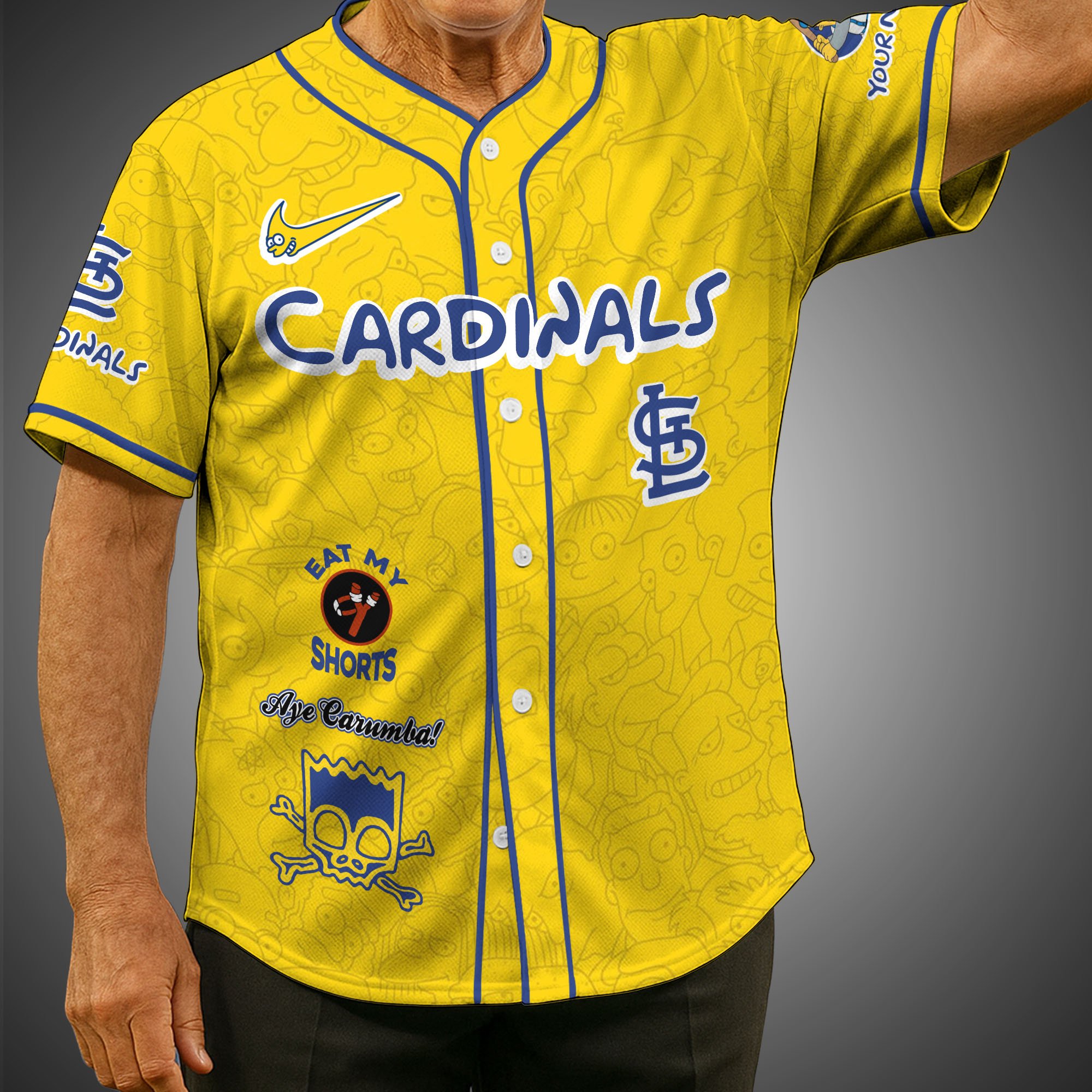 St Louis Cardinals Baseball Shirt X The Simpsons Custom Name, Baseball Jersey Editions Limited 2025, Sport Gifts