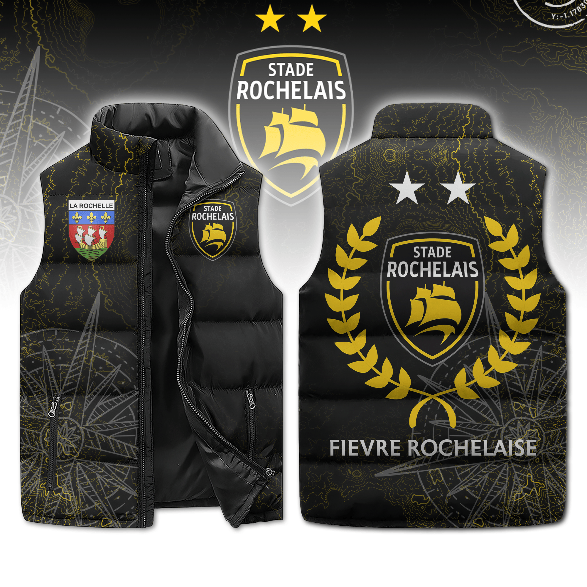 Stade Rochelais Sleeveless Puffer Jacket