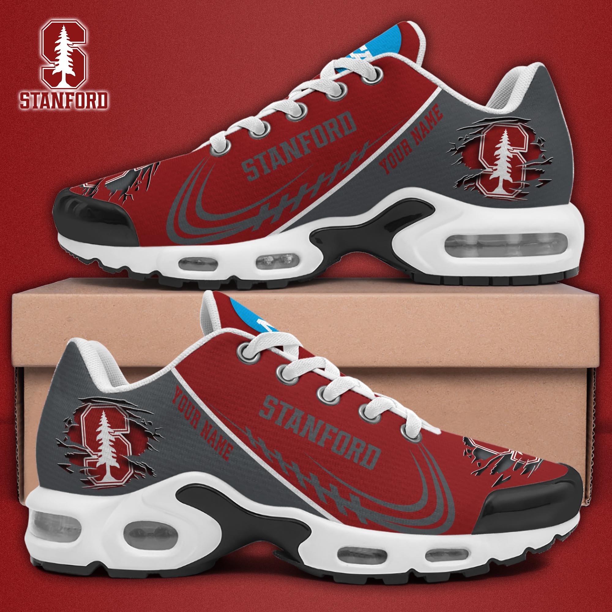 Stanford Cardinal TN Shoes 2025 Version Custom Name, Sport Shoes For Fan, Fan Gifts