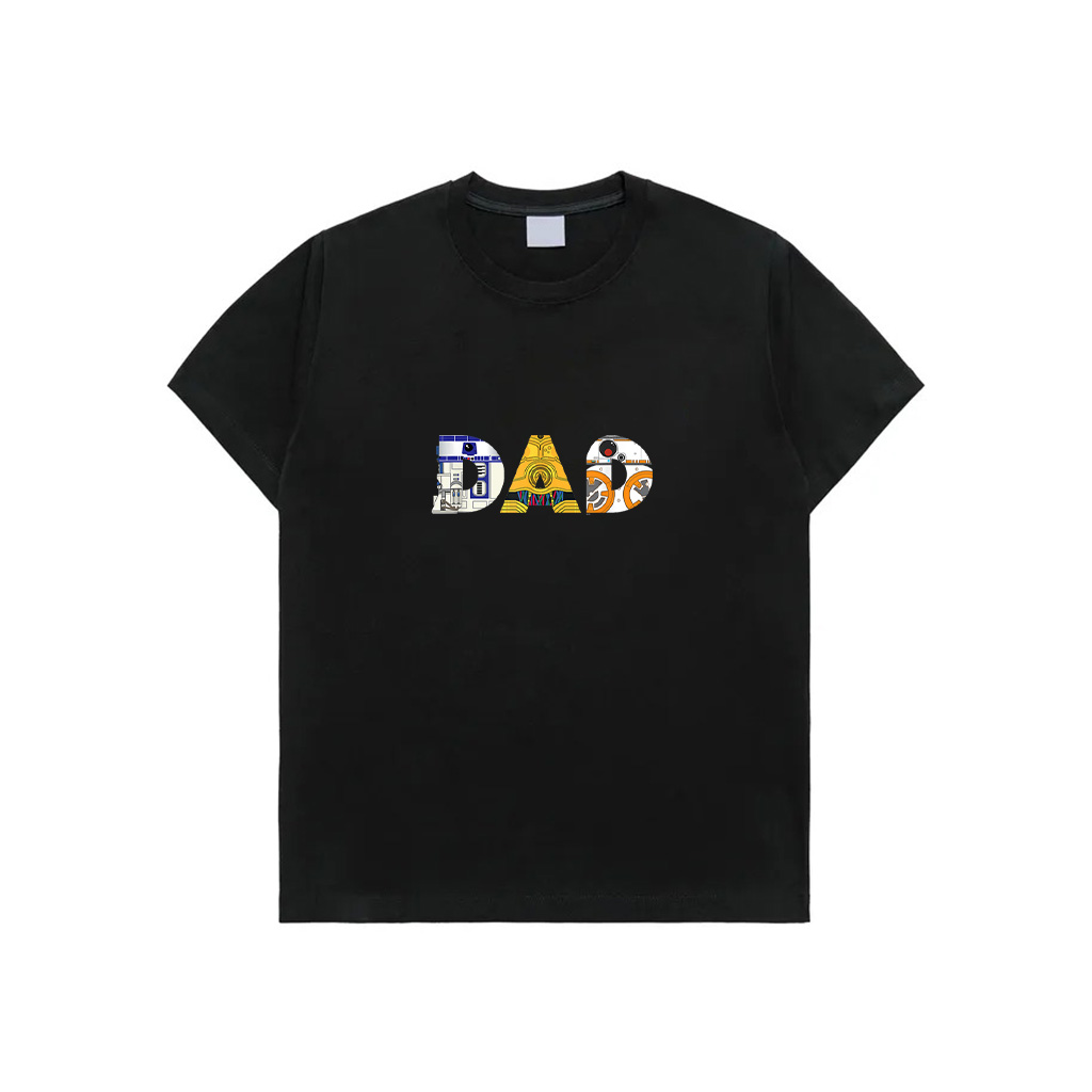 Star Wars Droids R2 D2 C 3PO BB 8 Dad Fathers Day Birthday T-Shirt