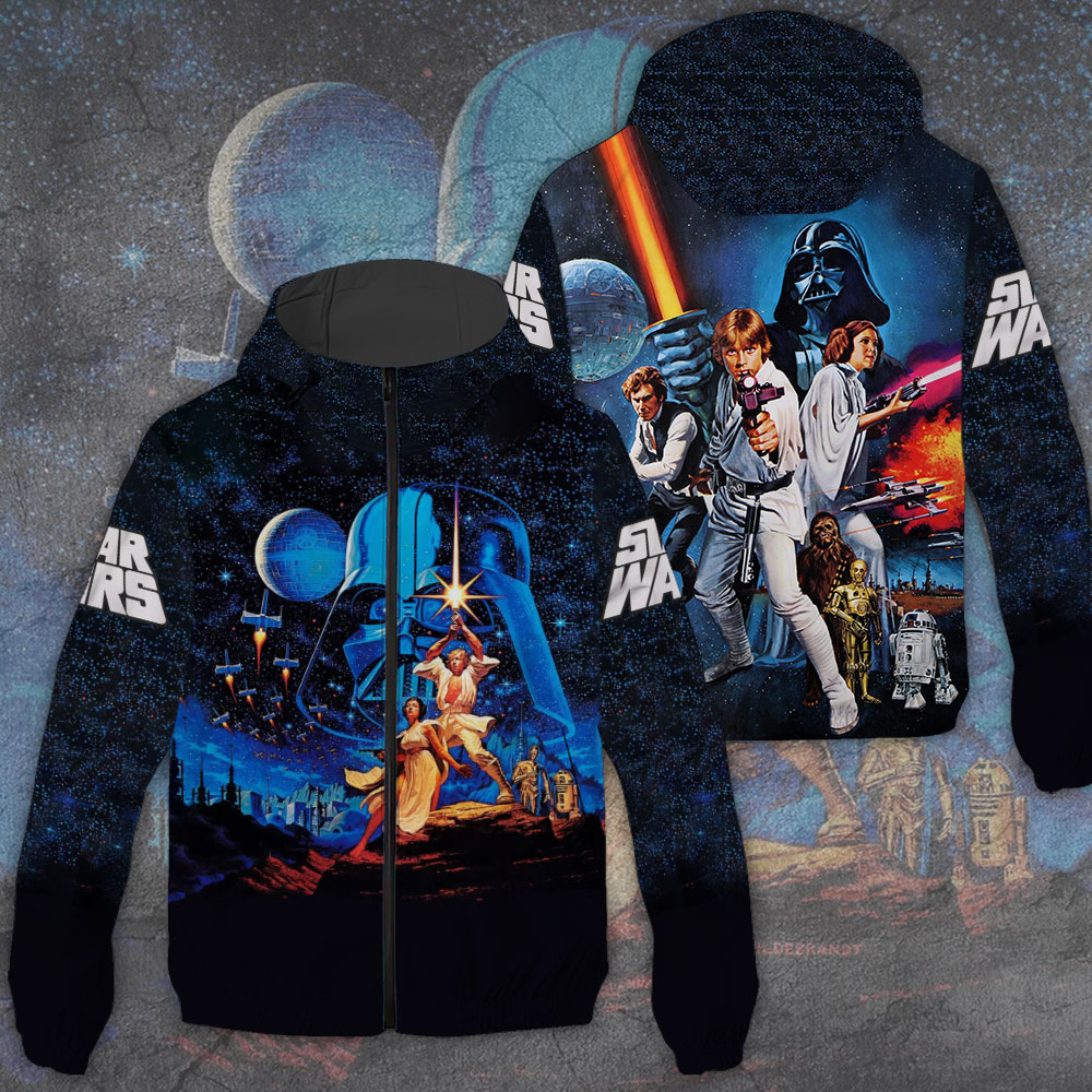 Star Wars Movies Style Windbreaker Jacket For Fans