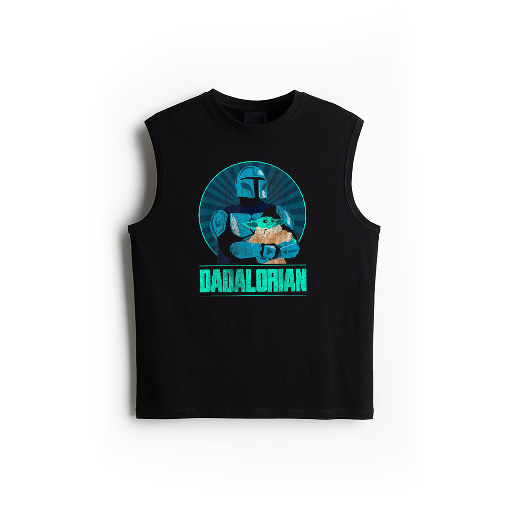 Star Wars The Mandalorian Father's Day Dadalorian Retro Tank Top