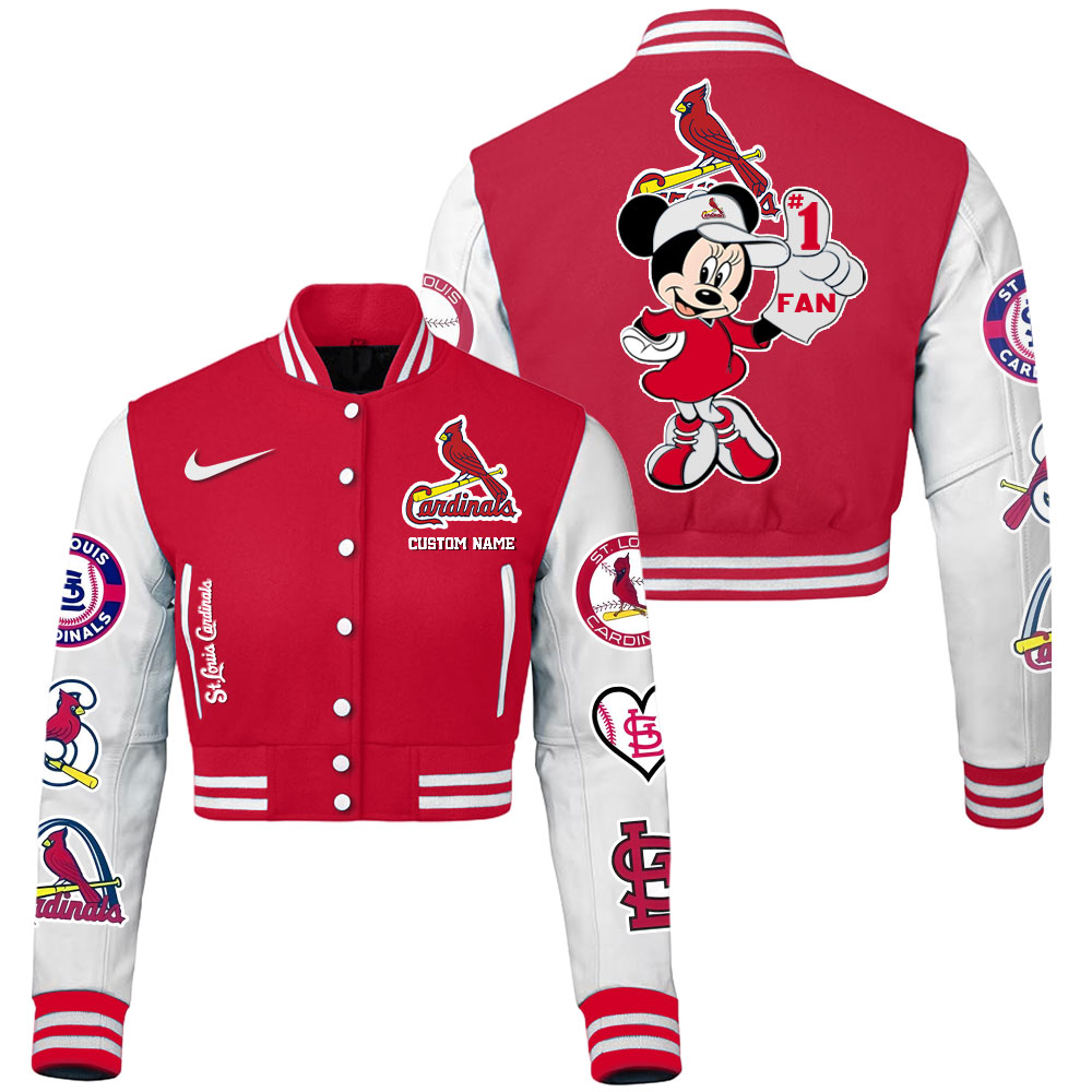 Stlouis Cardinals MLB Style Cropped Baseball Jacket For Fans