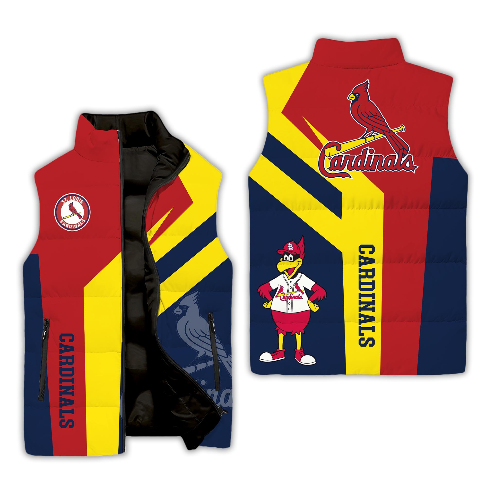 Stlouis Cardinals MLB Style Sleeveless Puffer Jacket For Fans