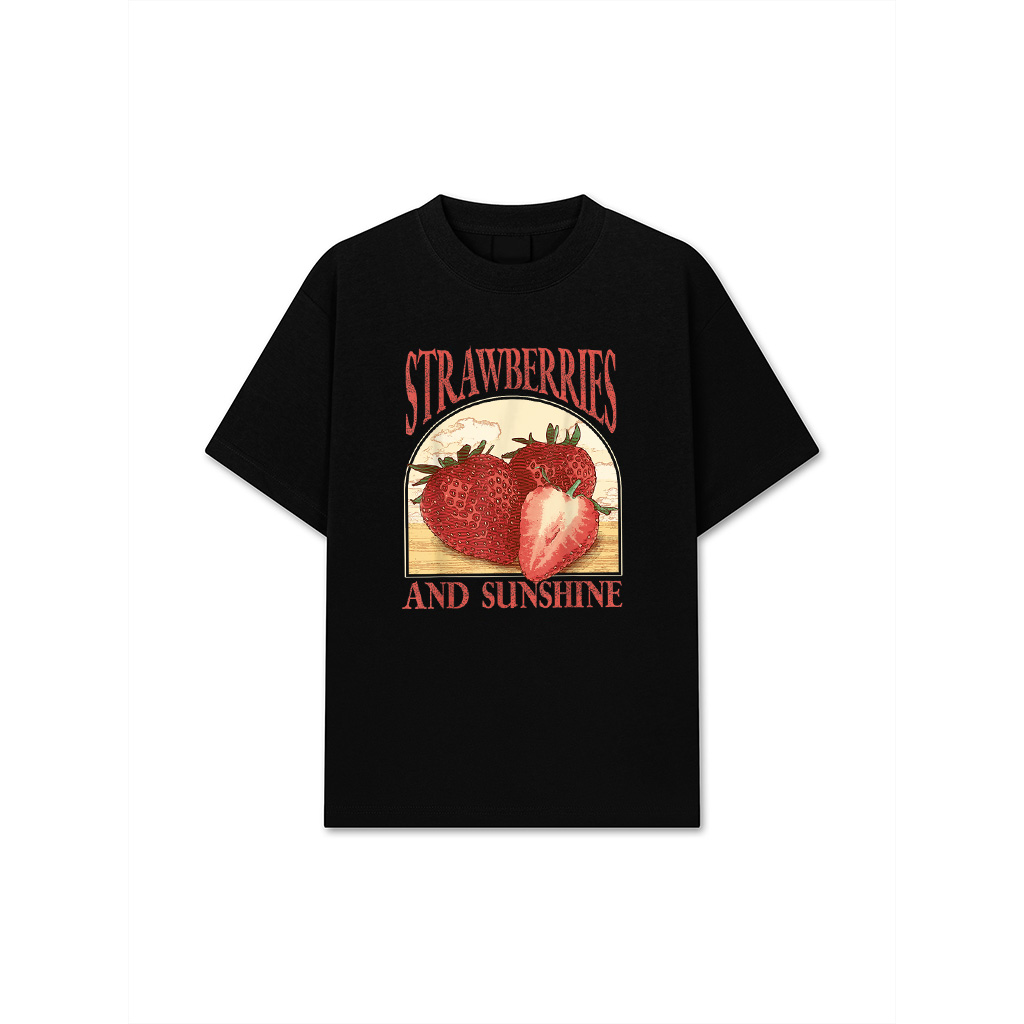 Strawberries And Sunshine Vintage Fruit Strawberry T-Shirt