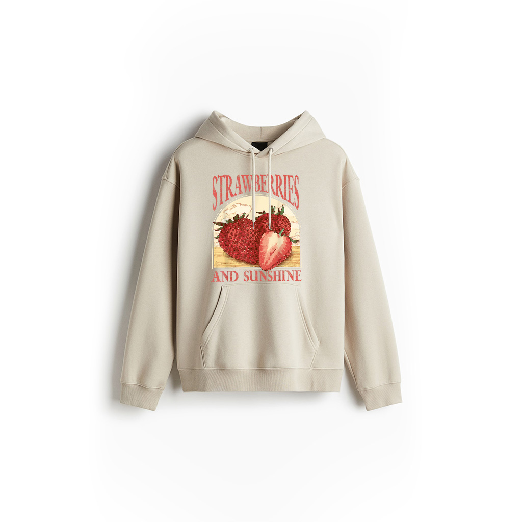 Strawberries And Sunshine Vintage Fruit Strawberry Hoodie 26-06-2025