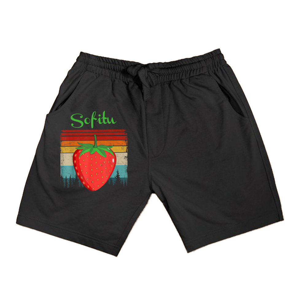 Strawberry Fruit Vintage Distressed Retro Style Strawberry Shorts