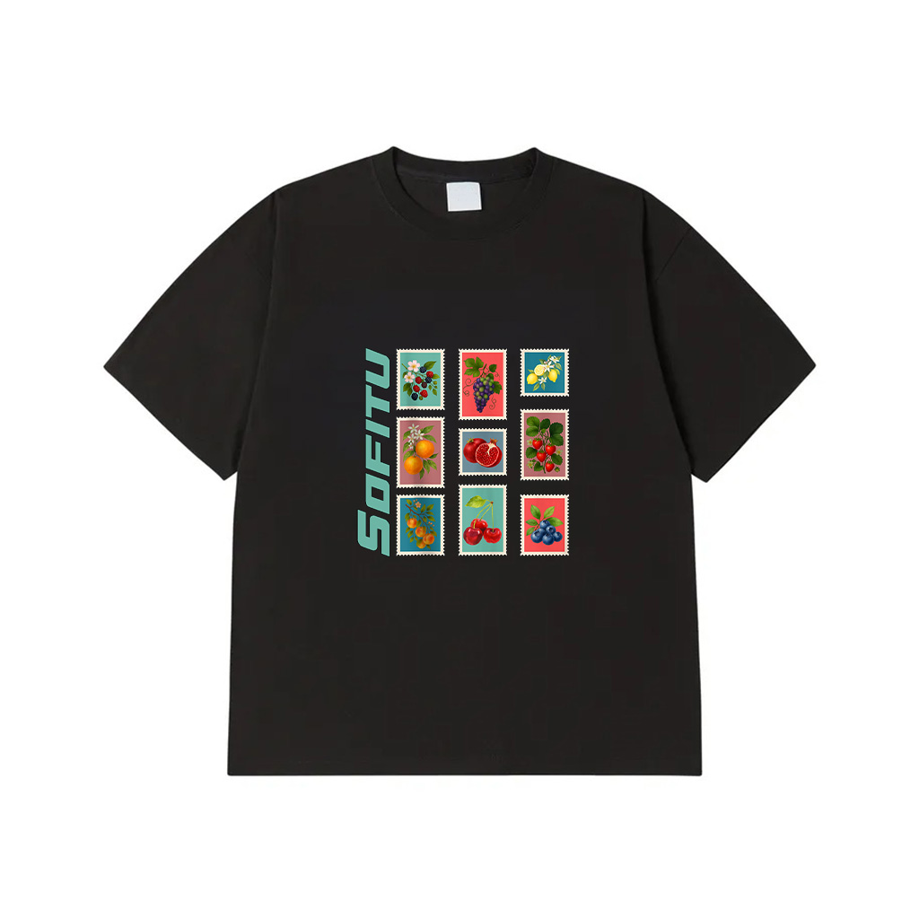 Summer Fruit Stamp Vintage Fruit Postage Stamp Botanical Art Tank Top