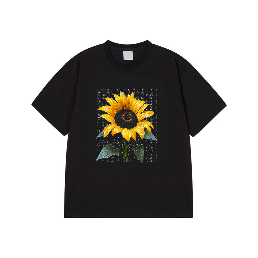 Sunflower Nature Motif Art Graphic Sunflower T-Shirt