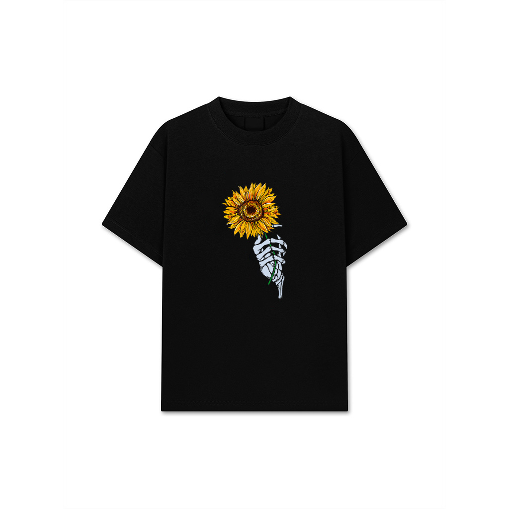 Sunflower Skeleton Hand Sunflower Holding Sunflower T-Shirt