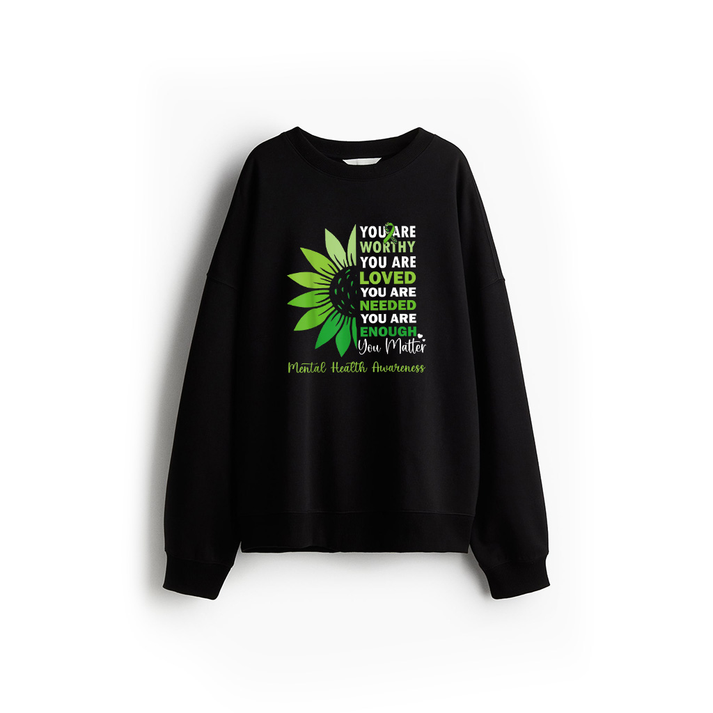 Sunflower Support Warrior Mental Health Awareness Sweatshirt