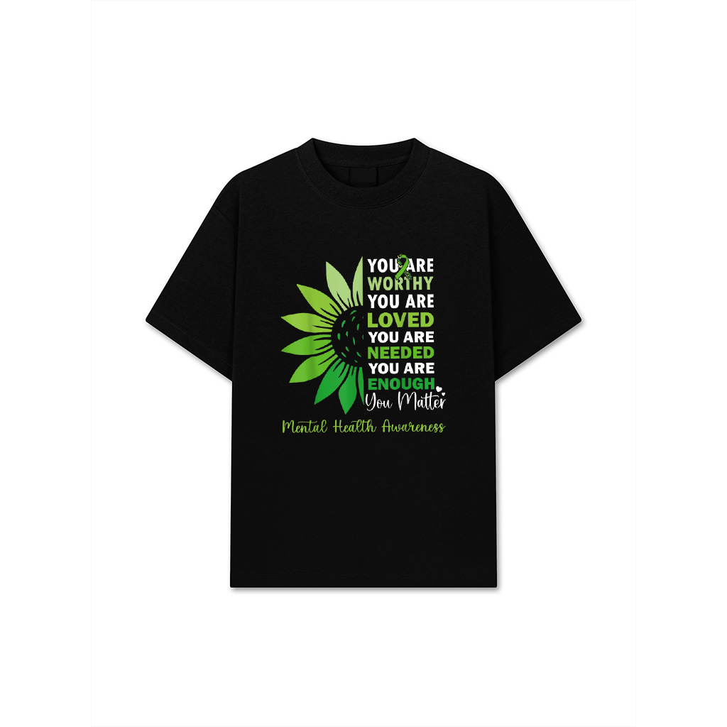 Sunflower Support Warrior Mental Health Awareness T-Shirt
