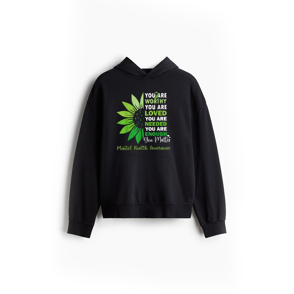 Sunflower Support Warrior Mental Health Awareness Hoodie