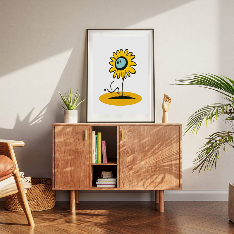 Sunflower Vector Illustration Poster