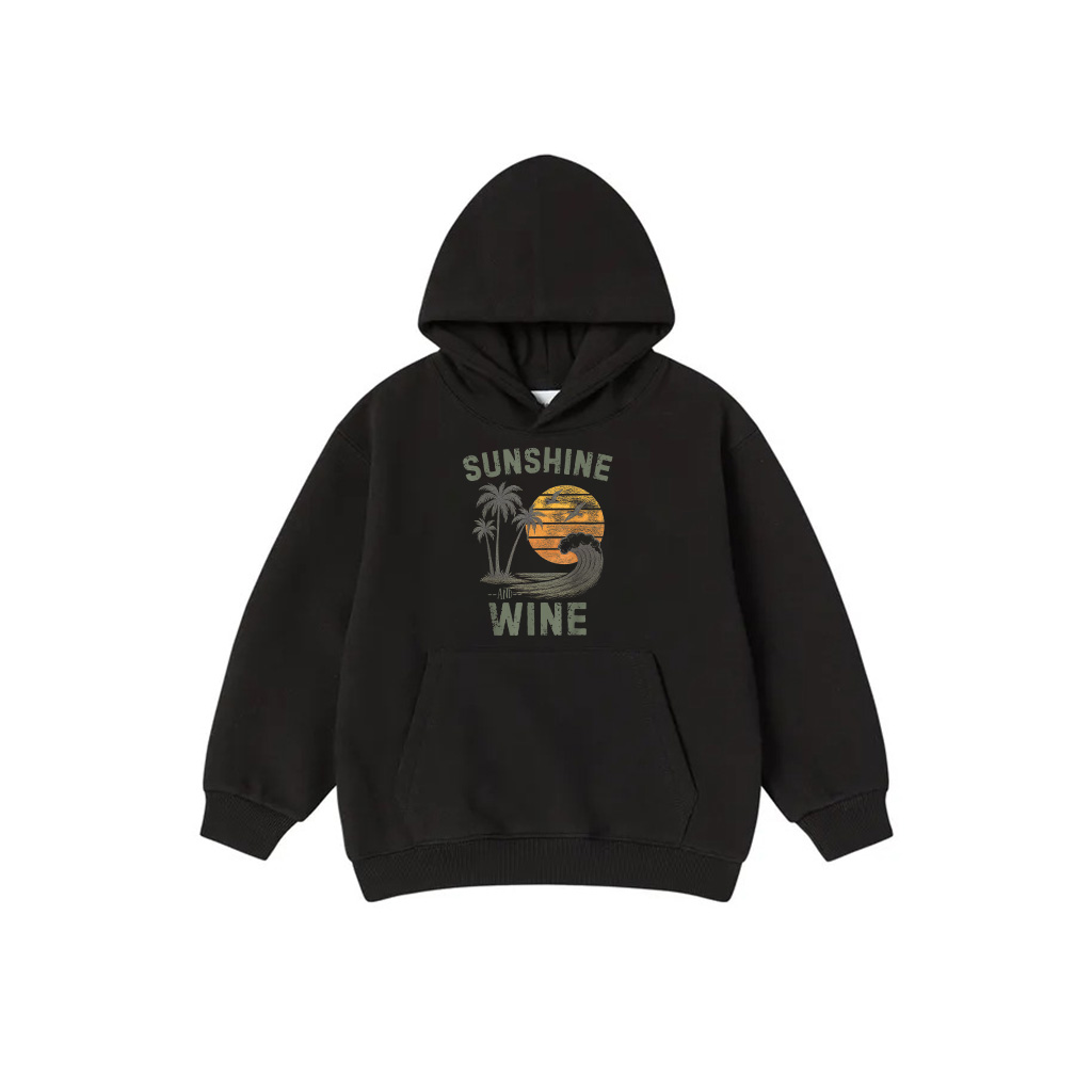 Sunshine And Wine Summer Vintage Funny Party Beach Summer Hoodie