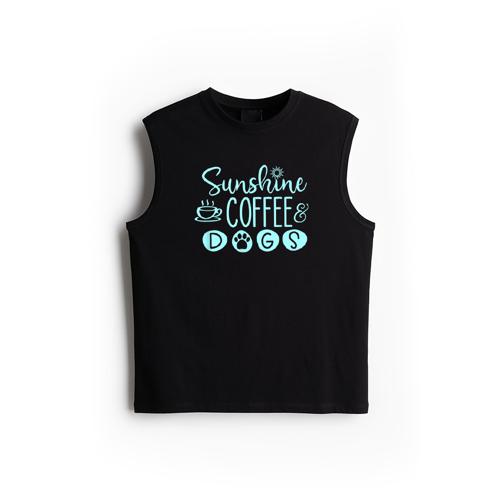 Sunshine Coffee  Dogs Cute For Dog Lovers Tank Top