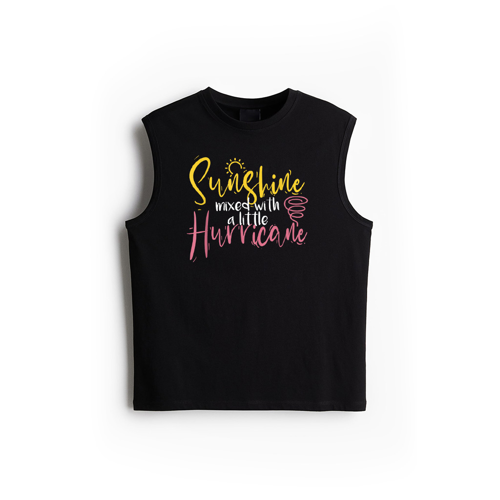 Sunshine Mixed With A Little Hurricane Positive Vibes Tank Top
