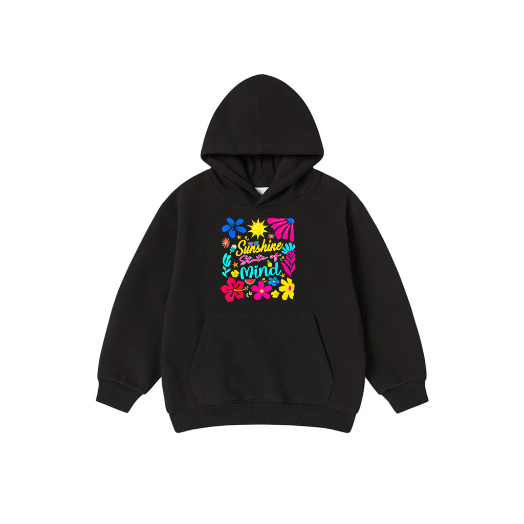 Sunshine State Of Mind Retro Flowers Summer Vibes Womens Hoodie