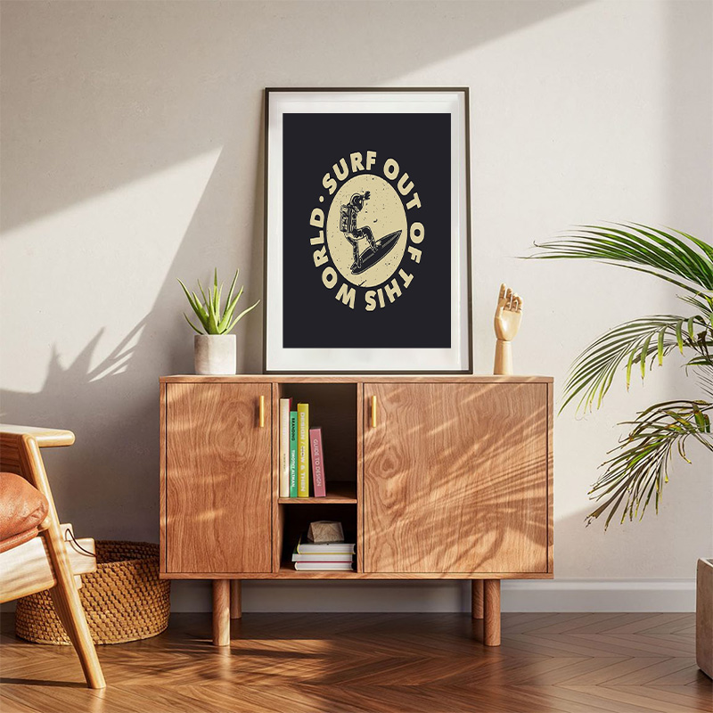 Surf Out Of This World With Astronaut Surfing Poster