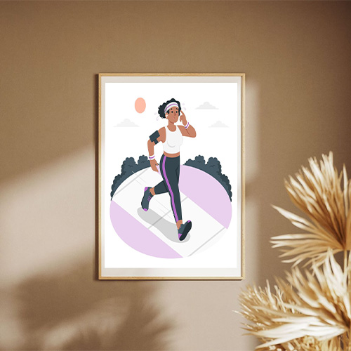 Sweat Band Concept Illustration Poster